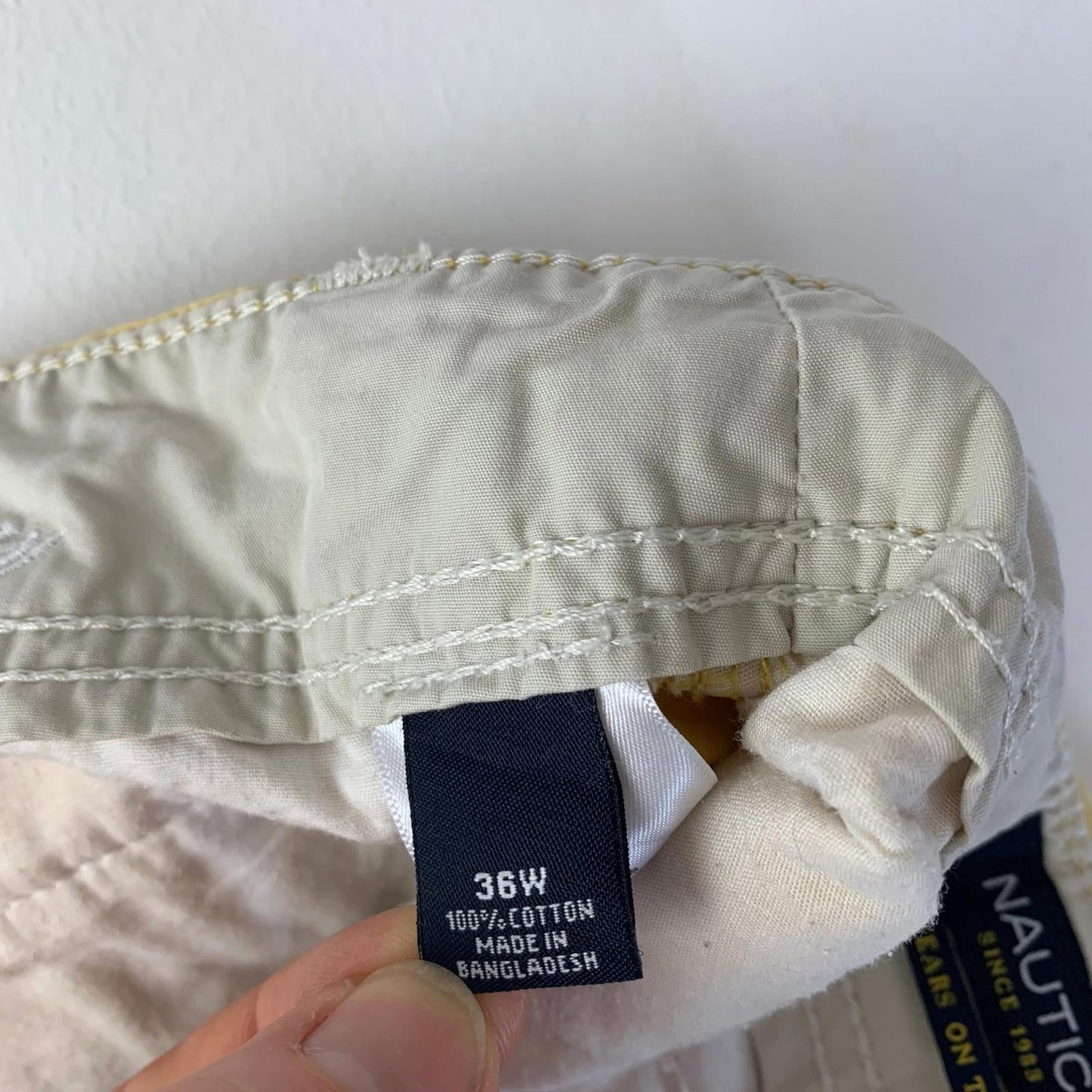 Nautica Cargo Shorts Relaxed Fit Yellow Mens 36W