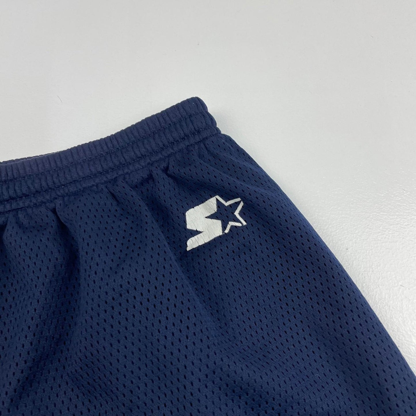 STARTER Men's Athletic Shorts Mesh Navy Blue Large