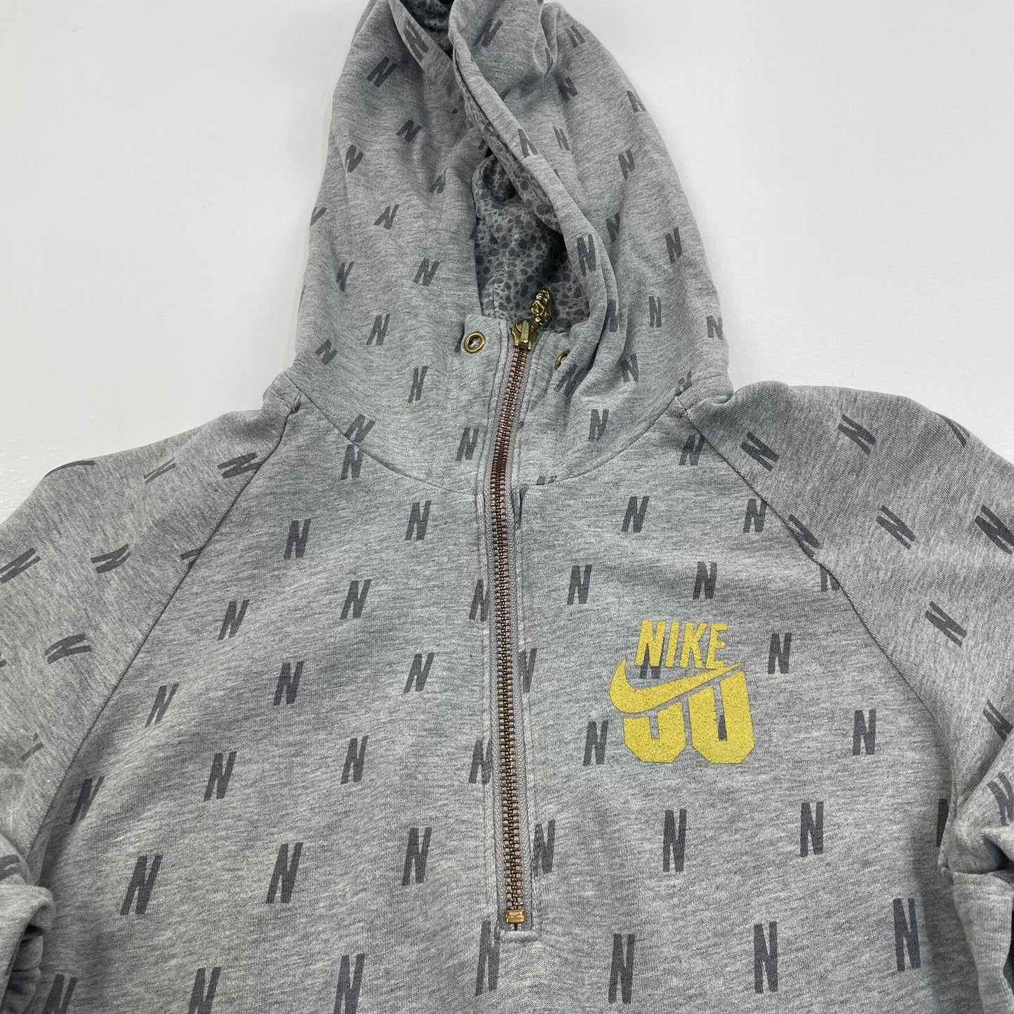 Women’s NIKE Grey 1/4 Zip Hoodie , Size M 12-14