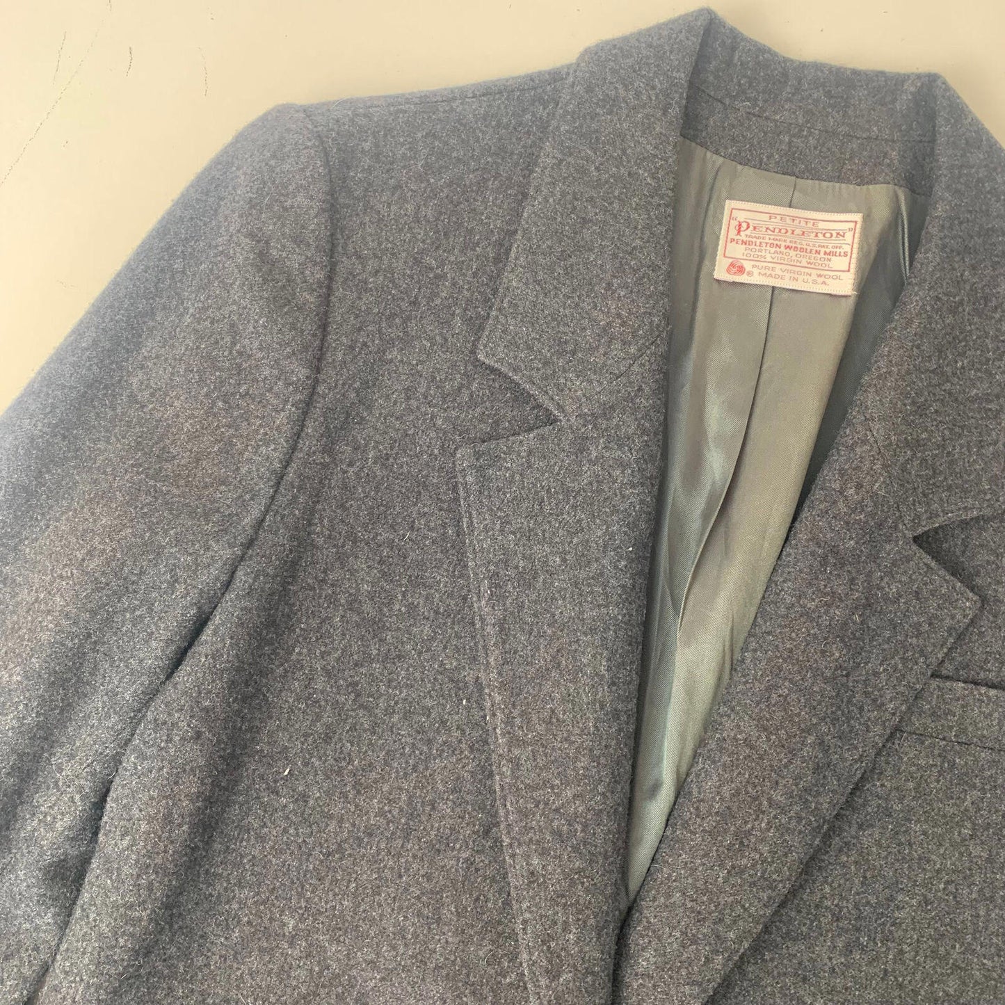 Women’s PENDLETON Grey Pure Virgin Wool Jacket / US8 / UK 10 / Small / USA Made