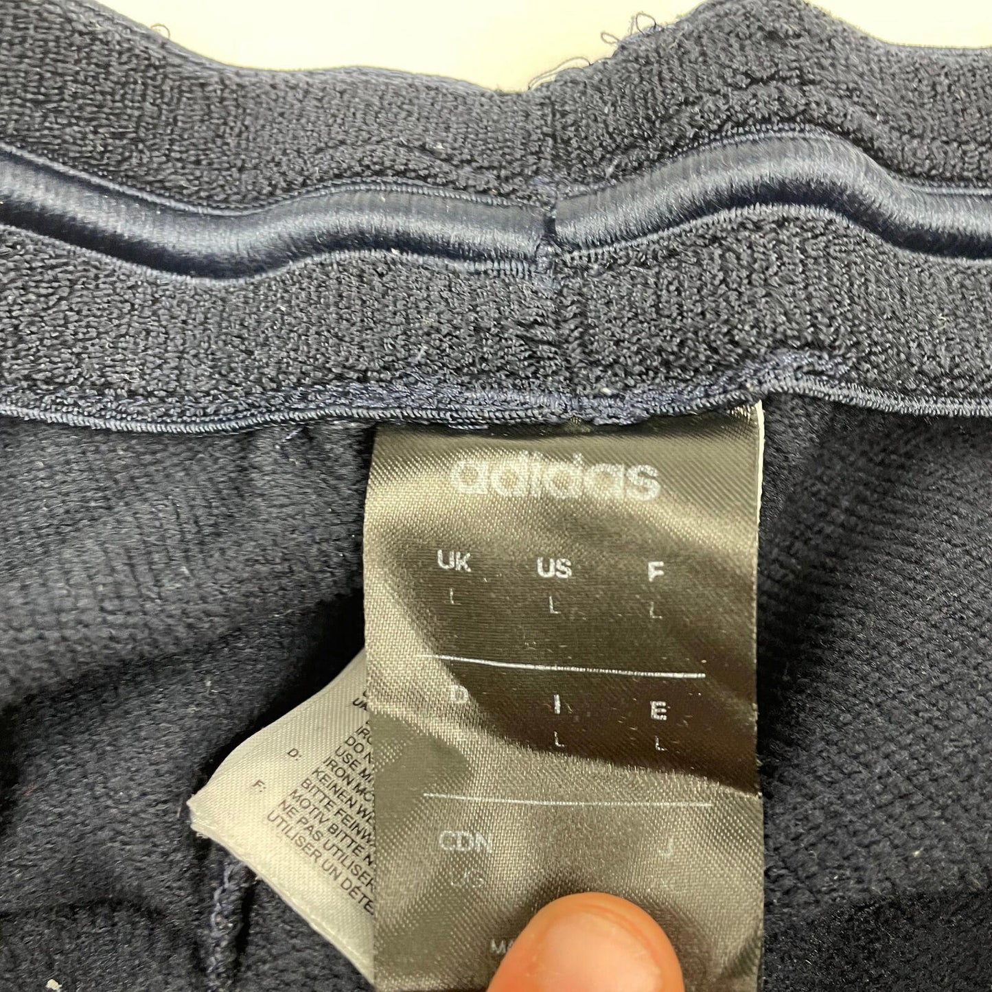 Men’s Blue ADIDAS 3 Stripe Joggers , Size Large