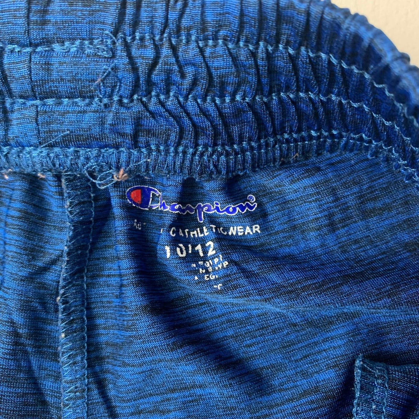 Champion Boys Activewear Athletic Shorts Blue Black Elastic Waist 10/12