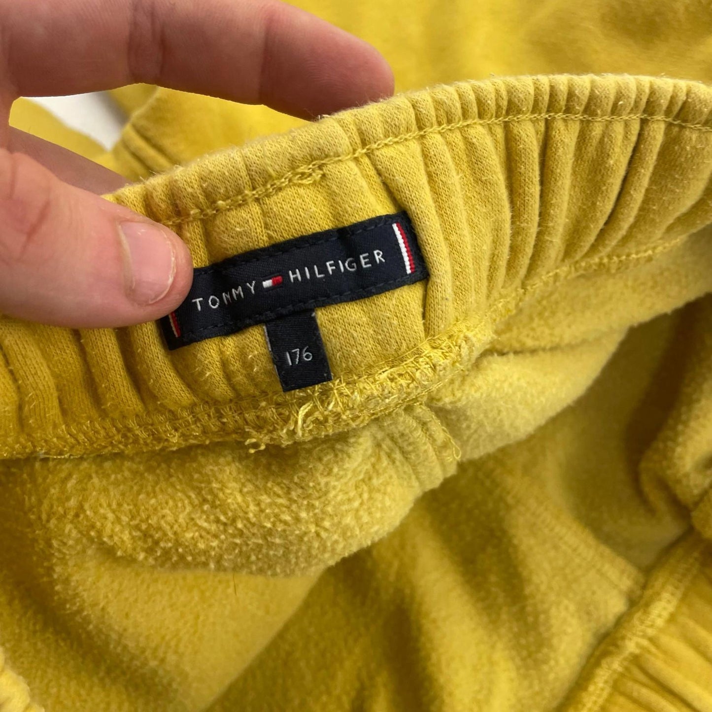 Tommy Hilfiger Boys Sweat Shorts Casual Yellow Elastic Age 16Yrs