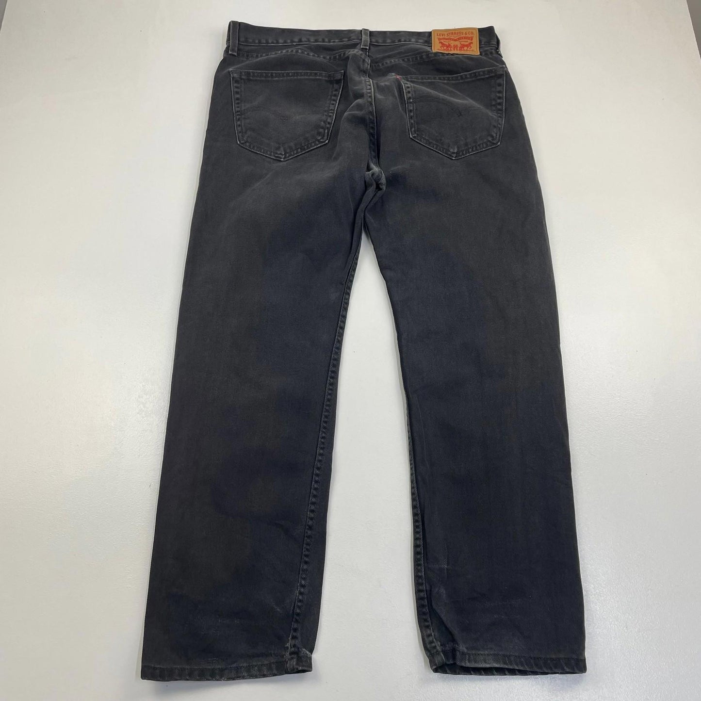 Levi's 505 Regular Fit Straight Leg Black Denim Jeans Mens W36 L30