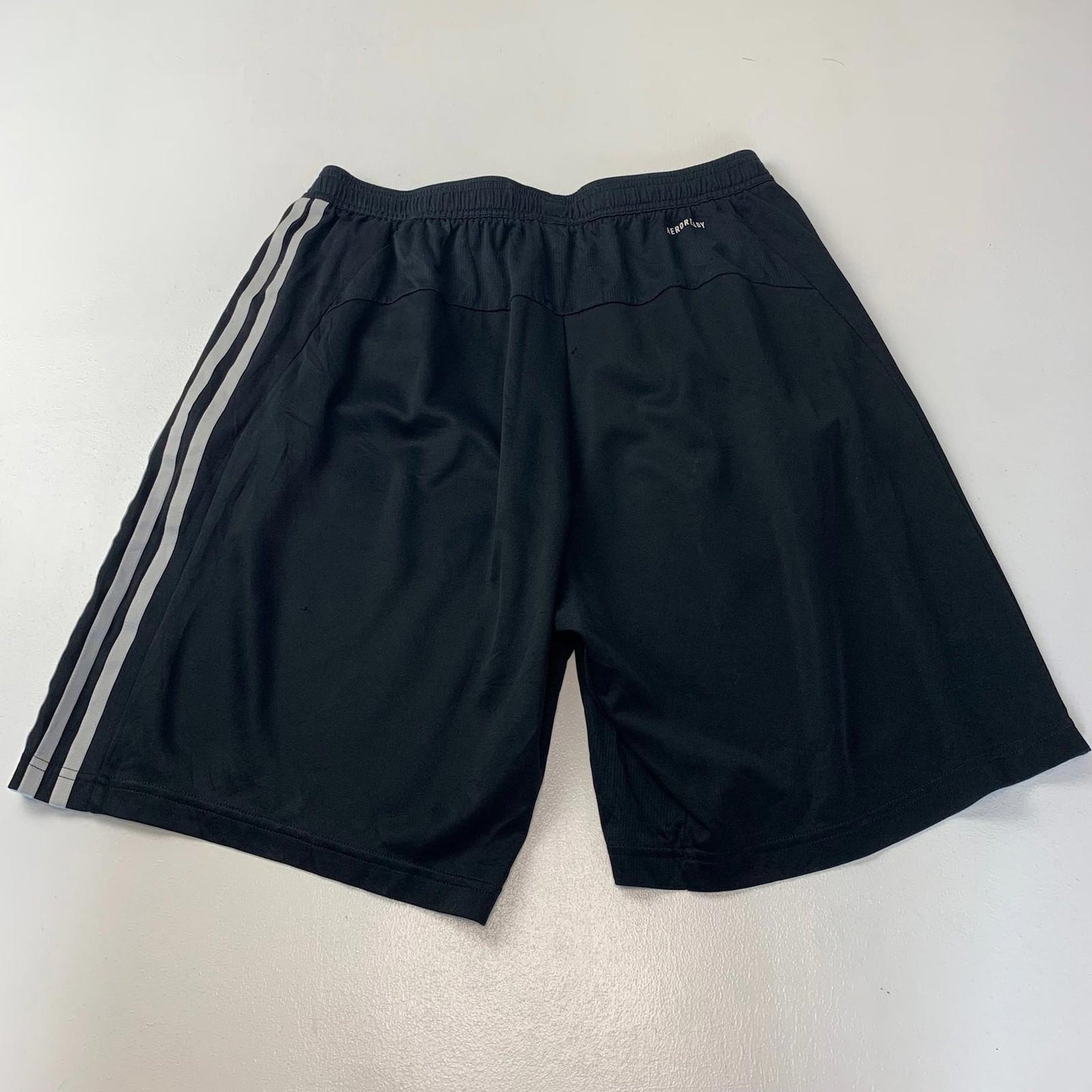 ADIDAS Primeblue Aeroready Athletic Shorts Black Striped Mens Medium M