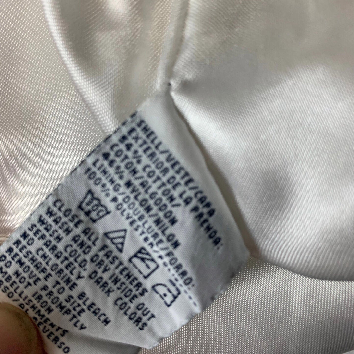 Girls TOMMY HILFIGER Cream Jacket / Back Spellout / 12-13 yrs