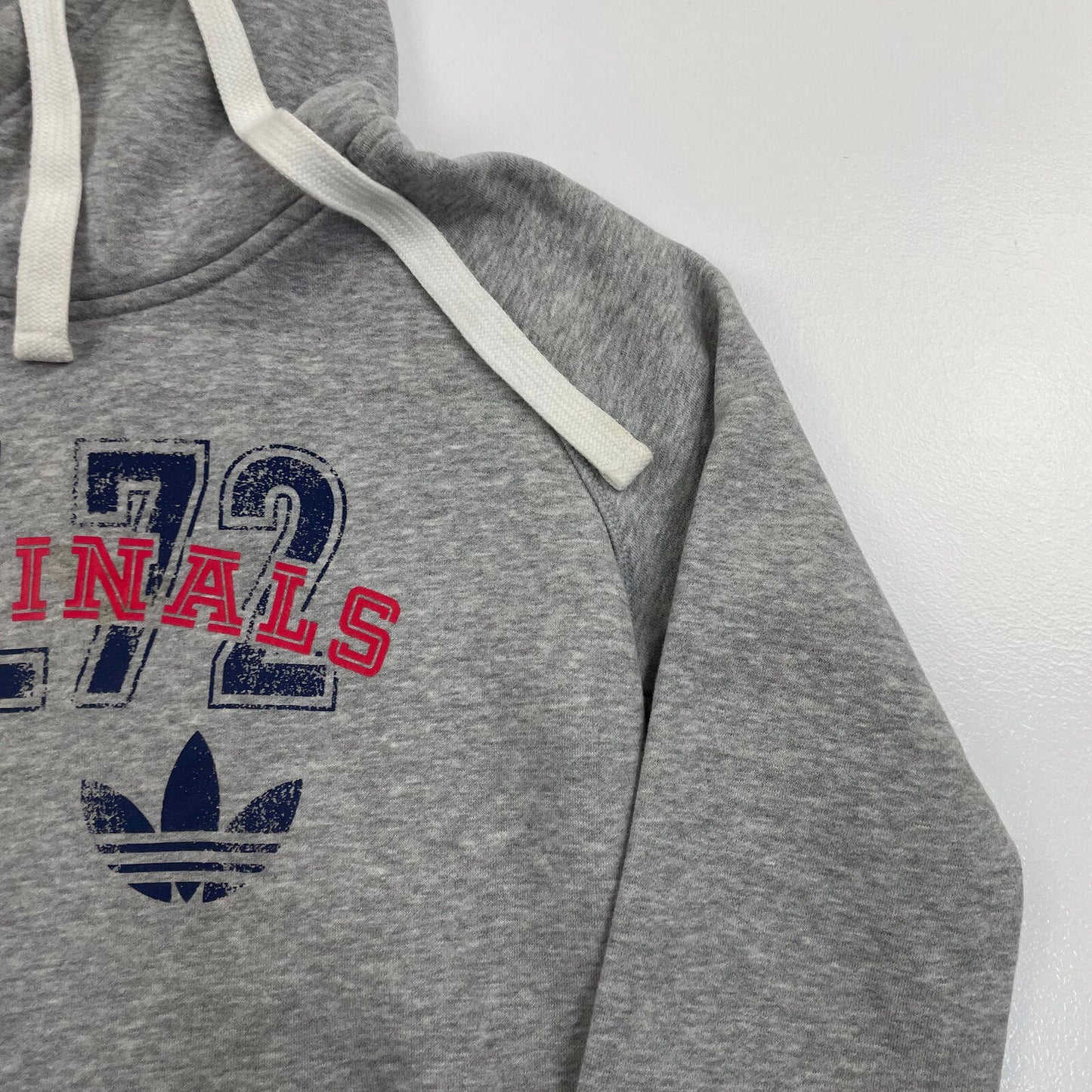 Womens Adidas Grey Spellout Hoodie , Size UK10