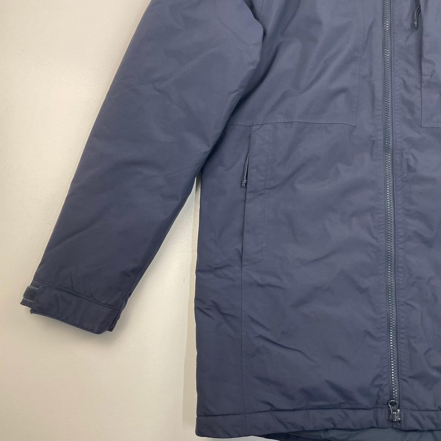 THE NORTH FACE Parka Jacket Insulated Winter Hooded Blue Mens Small