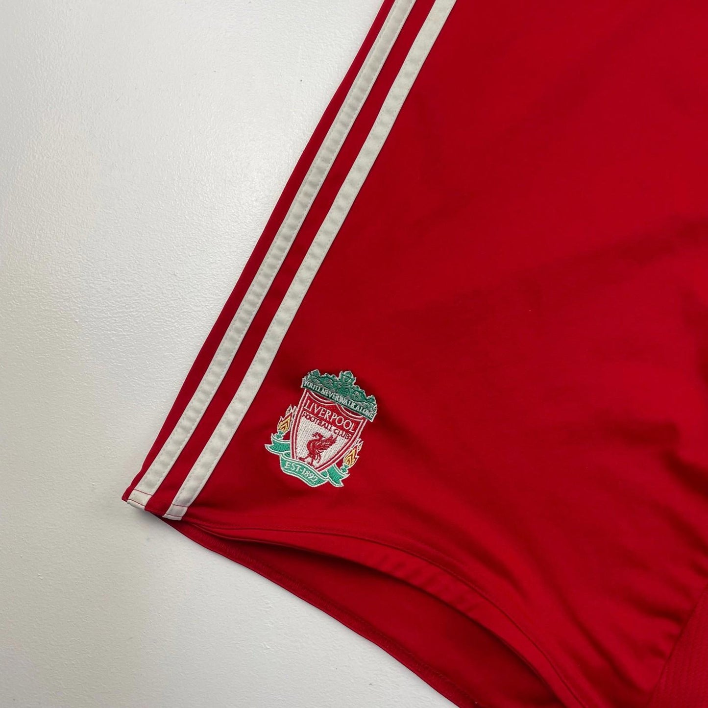 ADIDAS Liverpool Football Shorts Red Mens UK Size 38