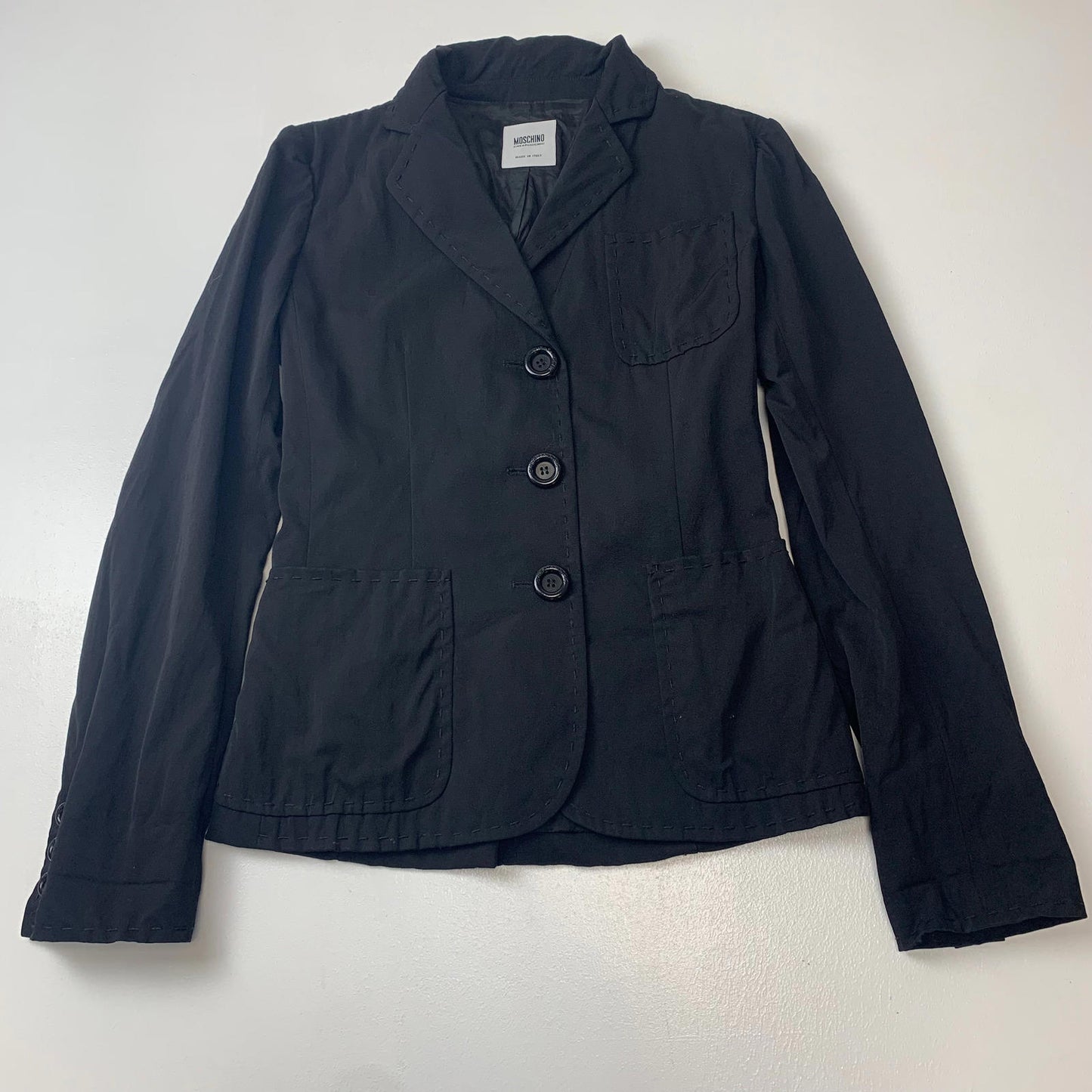 Women’s MOSCHINO Black Blazer - Jacket / UK10 / Wool / Lined
