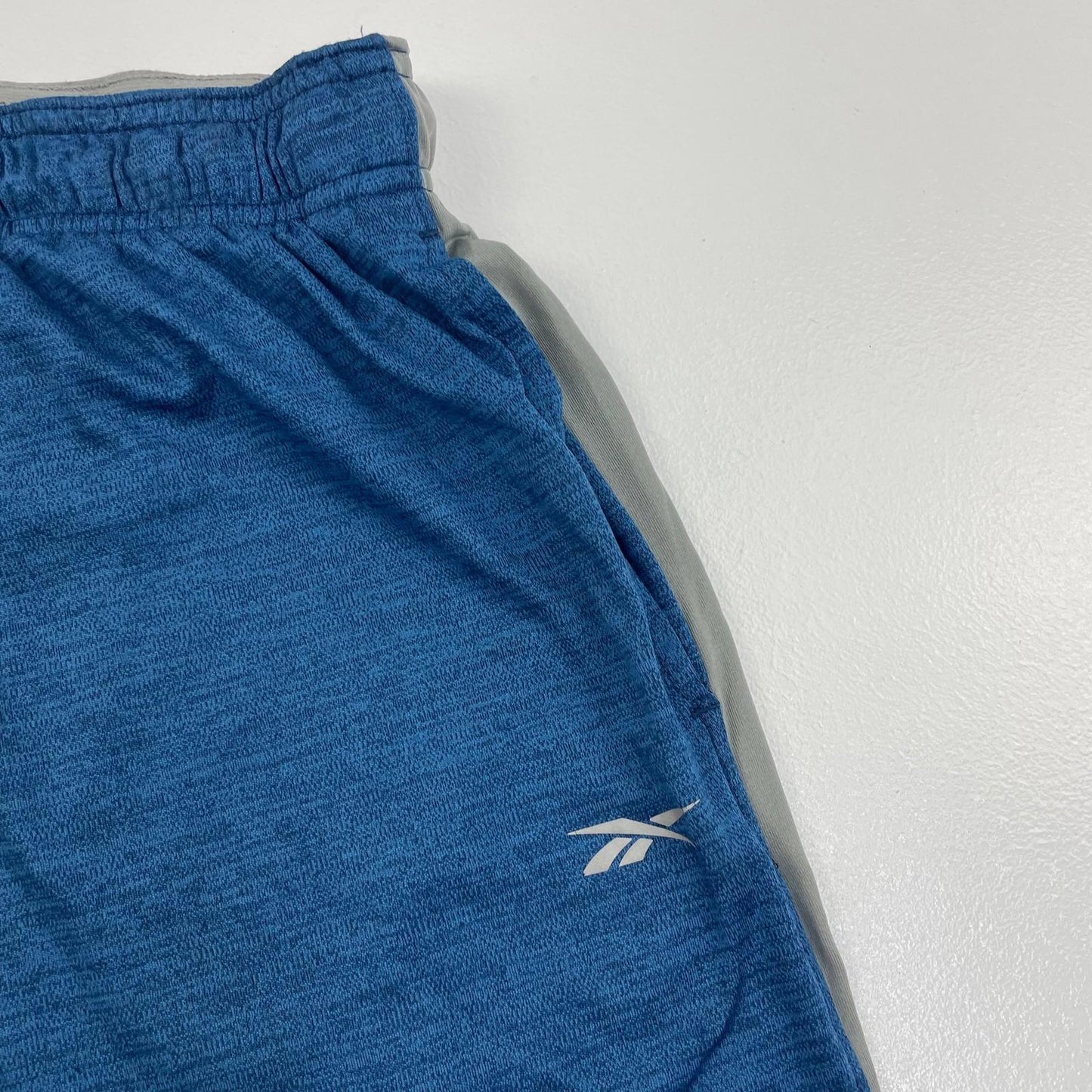 REEBOK Speedwick Athletic Shorts Blue Sweat Mens Large