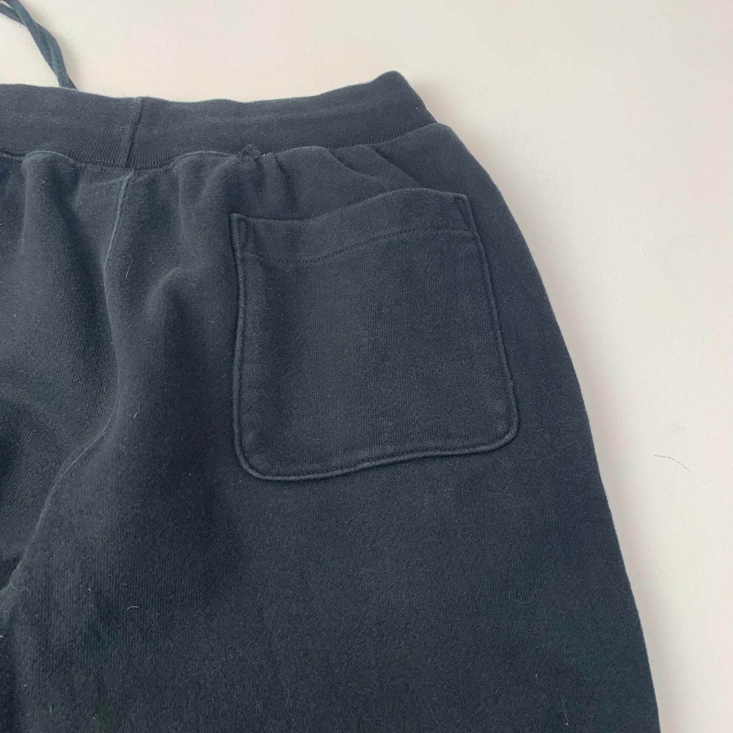 Champion Reverse Weave Joggers Black Logo Cuffed Sweatpants Mens Medium