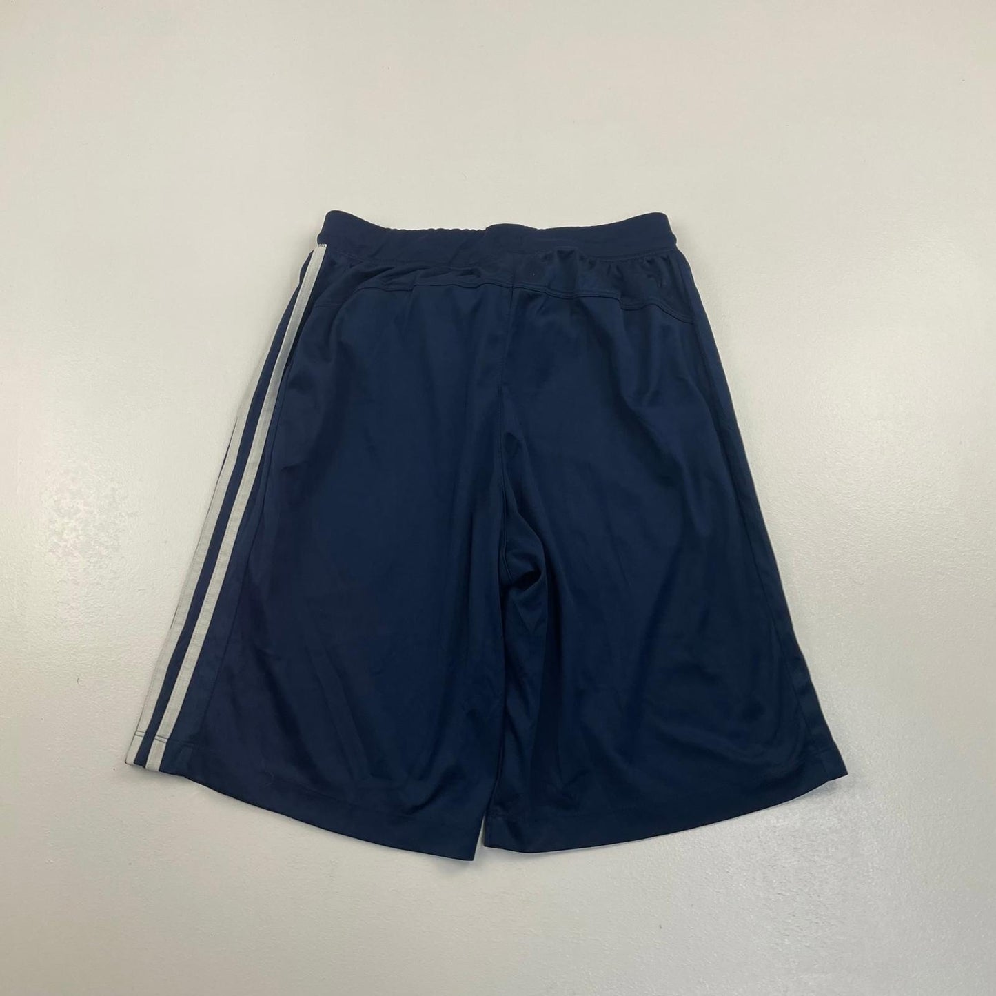 ADIDAS Climalite Shorts Athletic Striped Logo Blue Mens Small