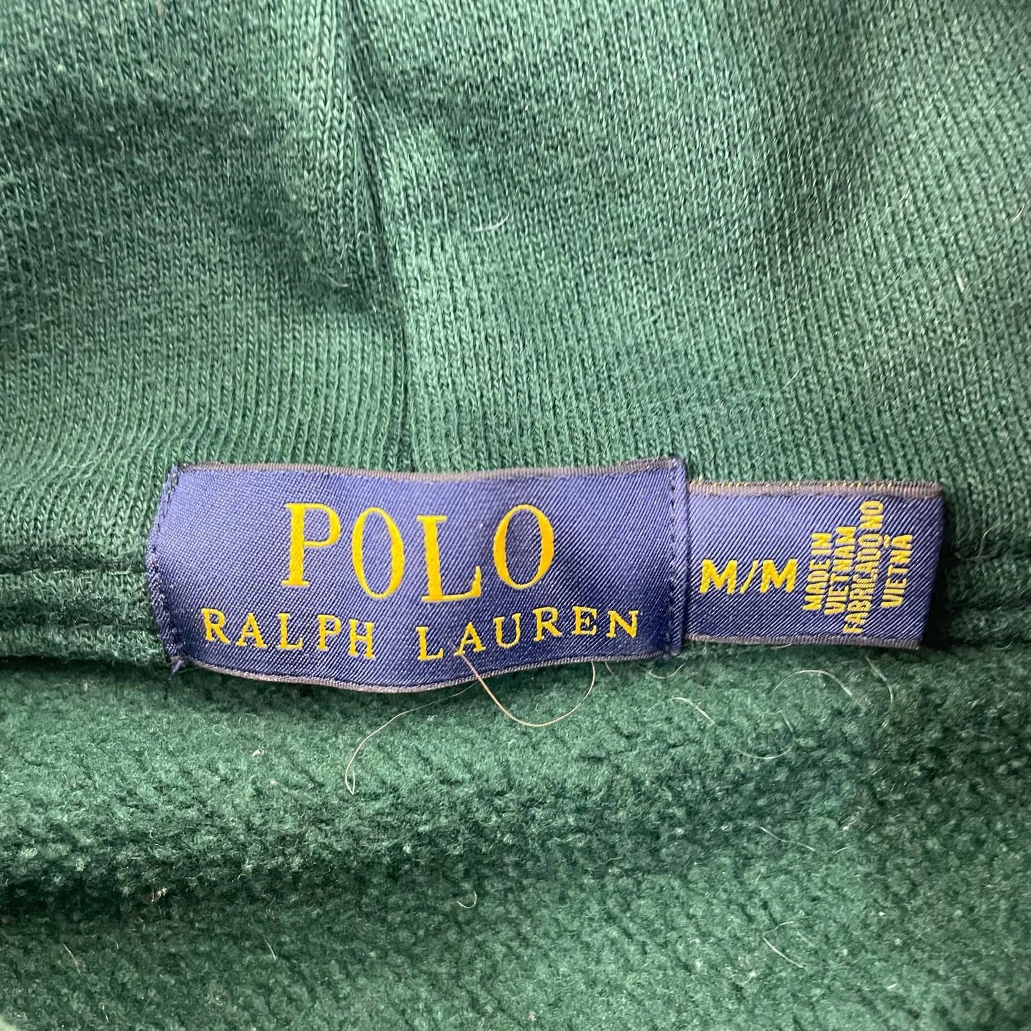Polo Ralph Lauren Hoodie Pullover Green Logo Embroidered Women M