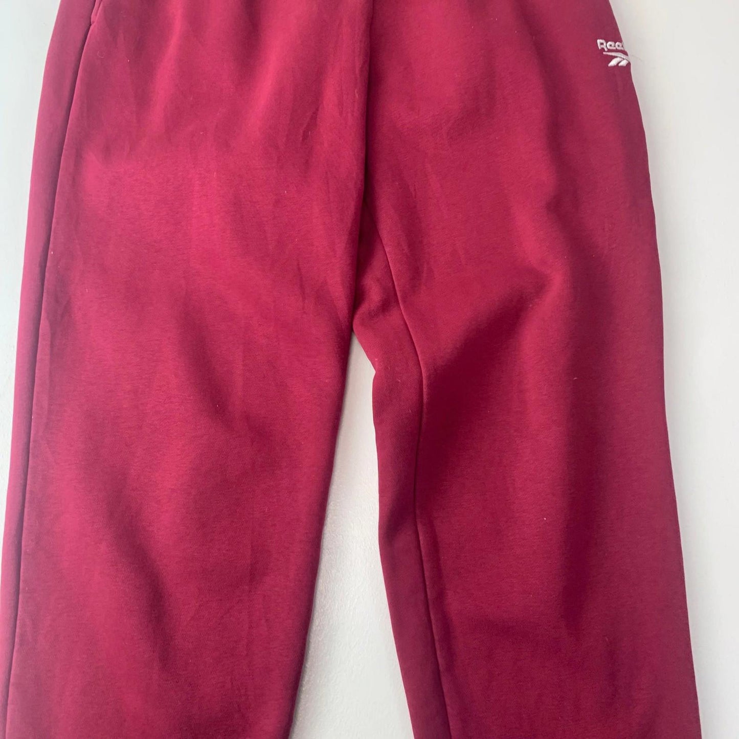 Reebok Activewear Jogger Sweatpants Burgundy Elastic Waist Mens Large