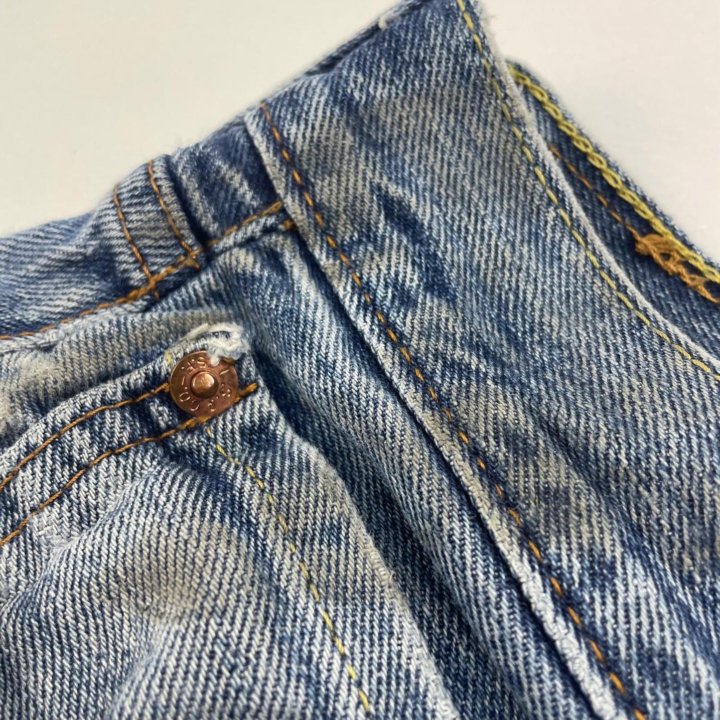 LEVI'S 505 Jeans Classic Straight Fit Vintage Blue Denim Mens W36 L30