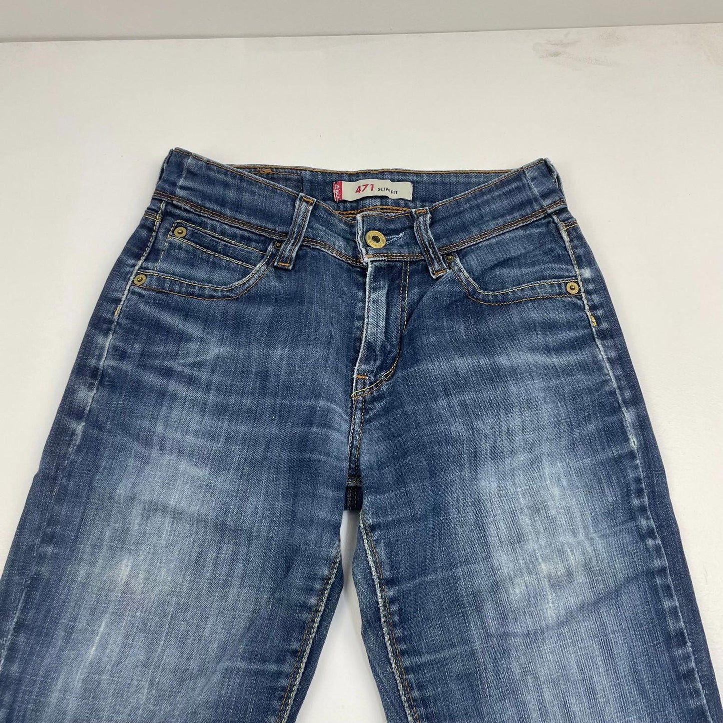 Levi's 471 Slim Fit Denim Jeans Blue Women UK 6