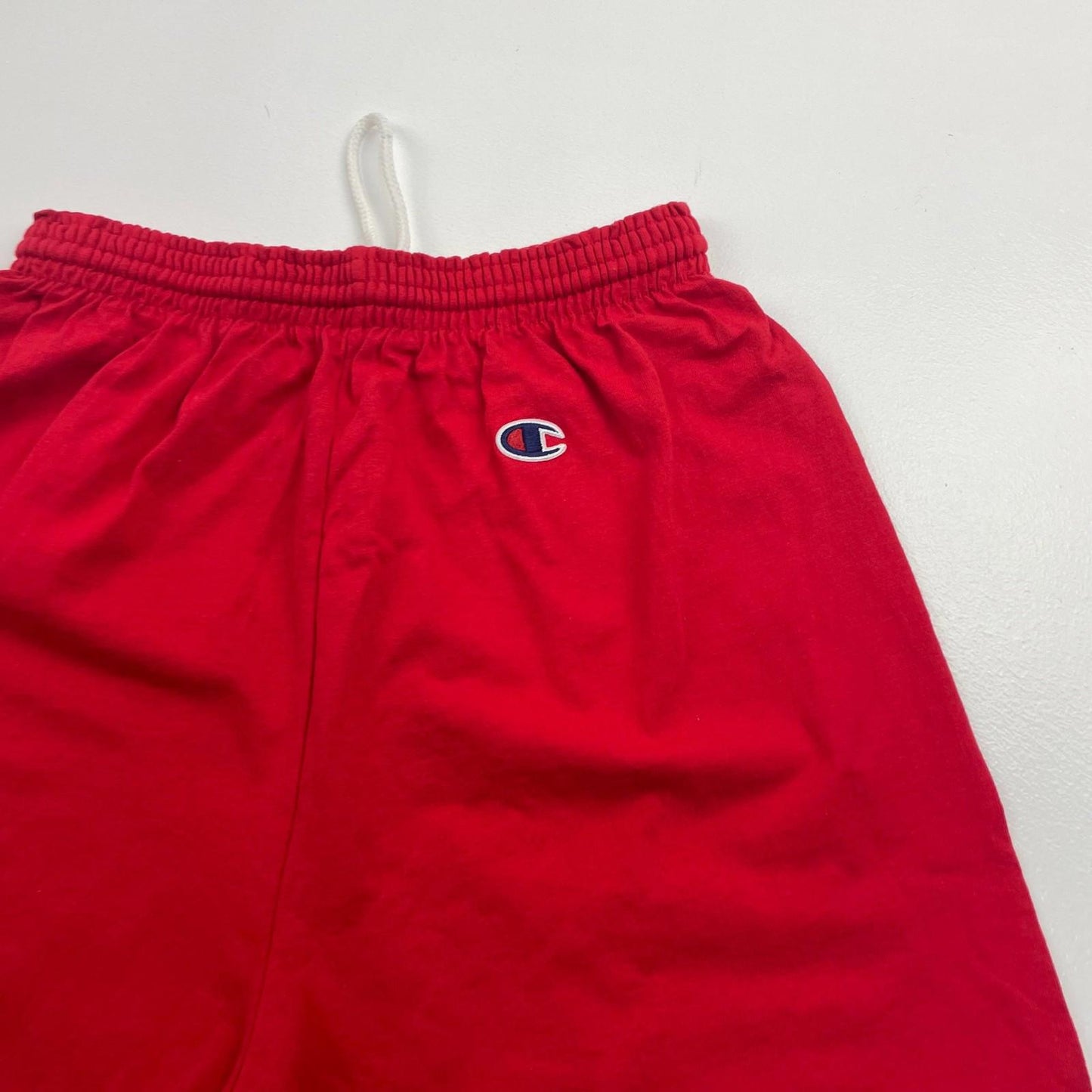 Champion Athletic Shorts Keno Logo Red Elastic Waistband Drawstring Mens S