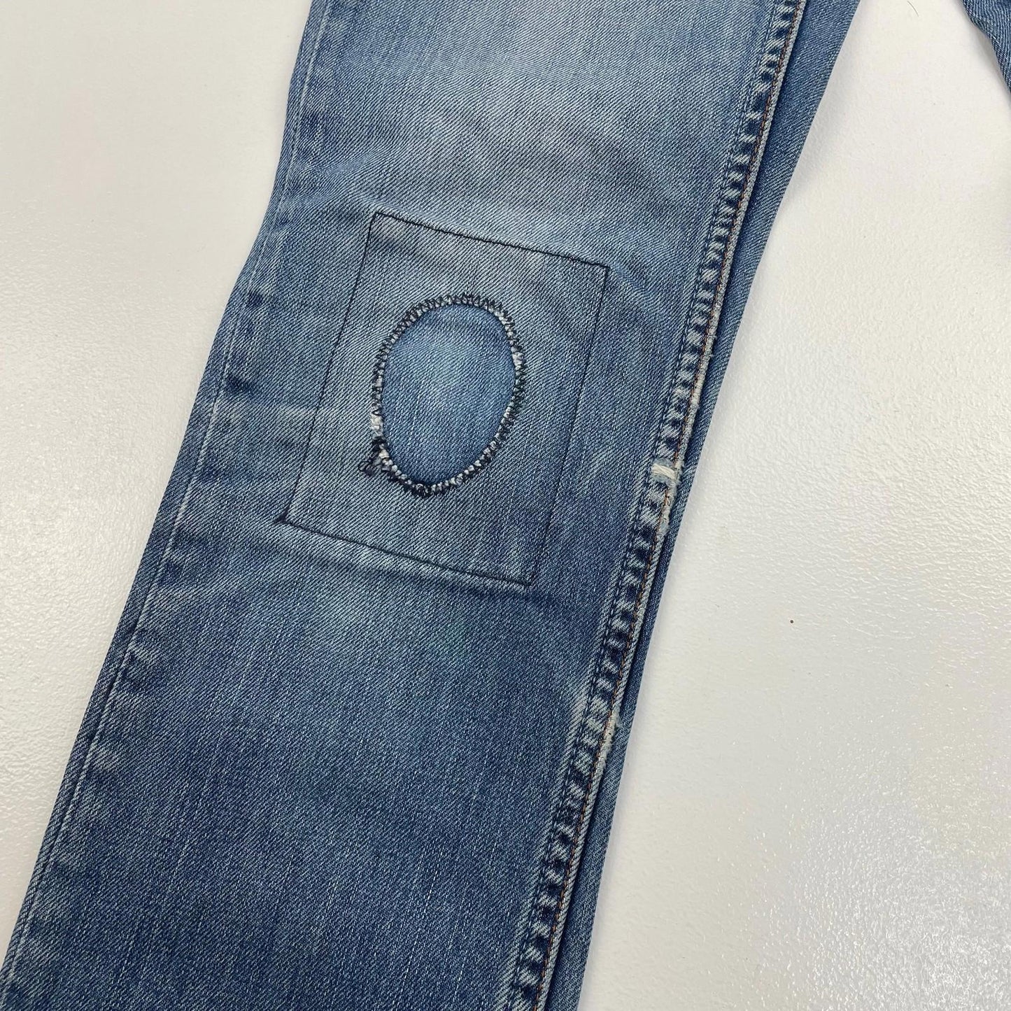 Levi's Patty Anne Jeans Square Cut Slim Leg Blue Women UK 6