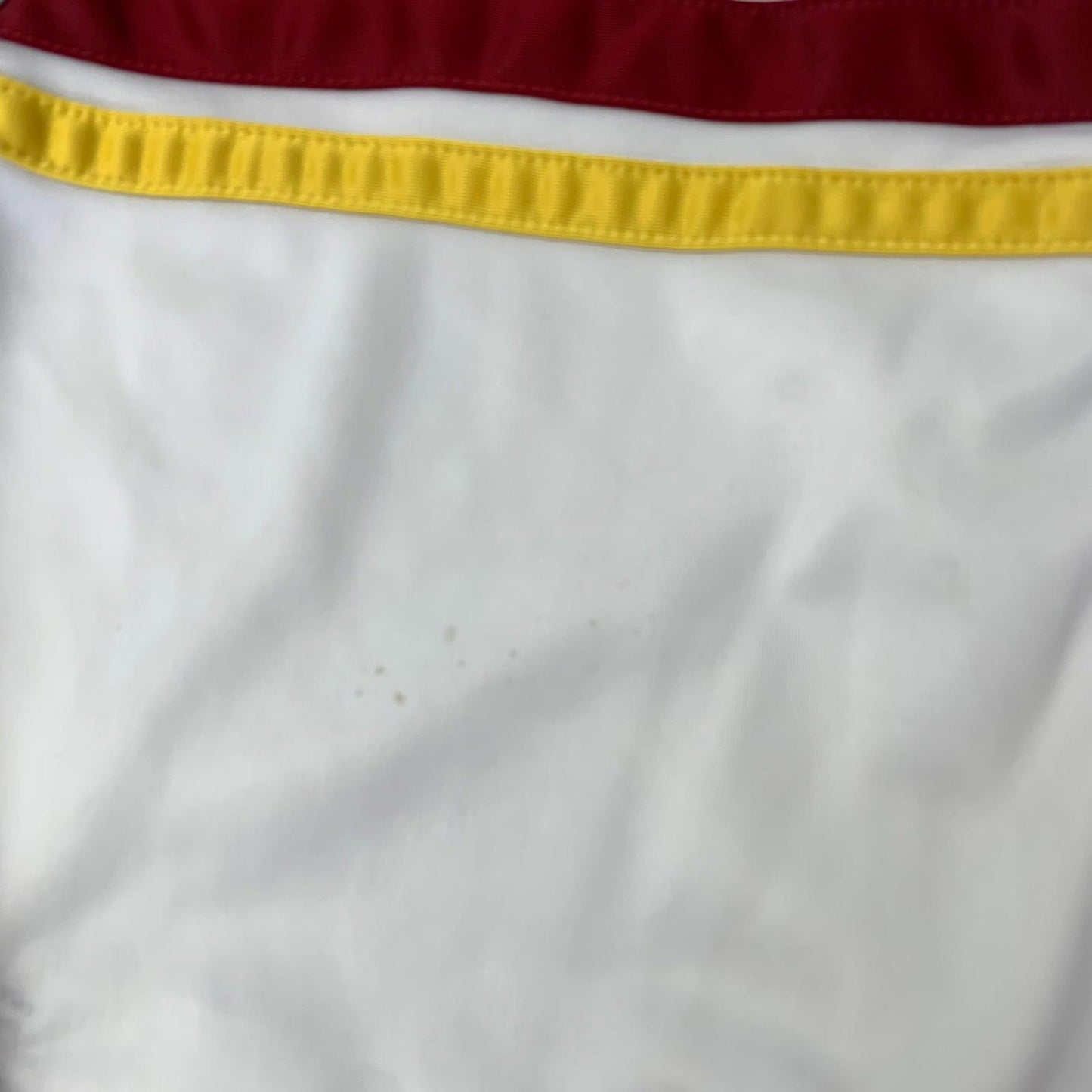 LOTTO Track Jacket Retro Striped Zip White Red Mens Medium