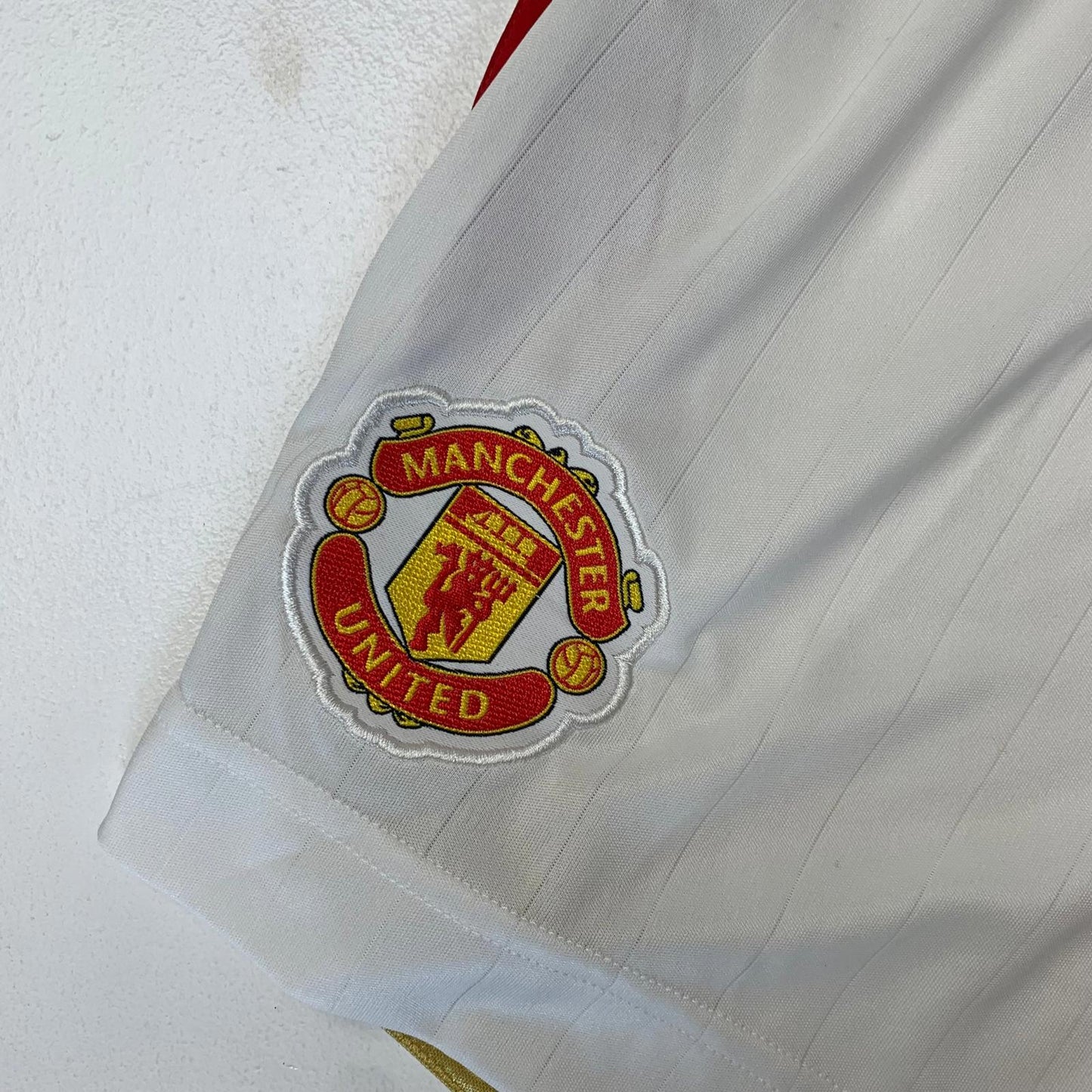 ADIDAS Football Shorts Manchester United AEROREADY White Mens Small