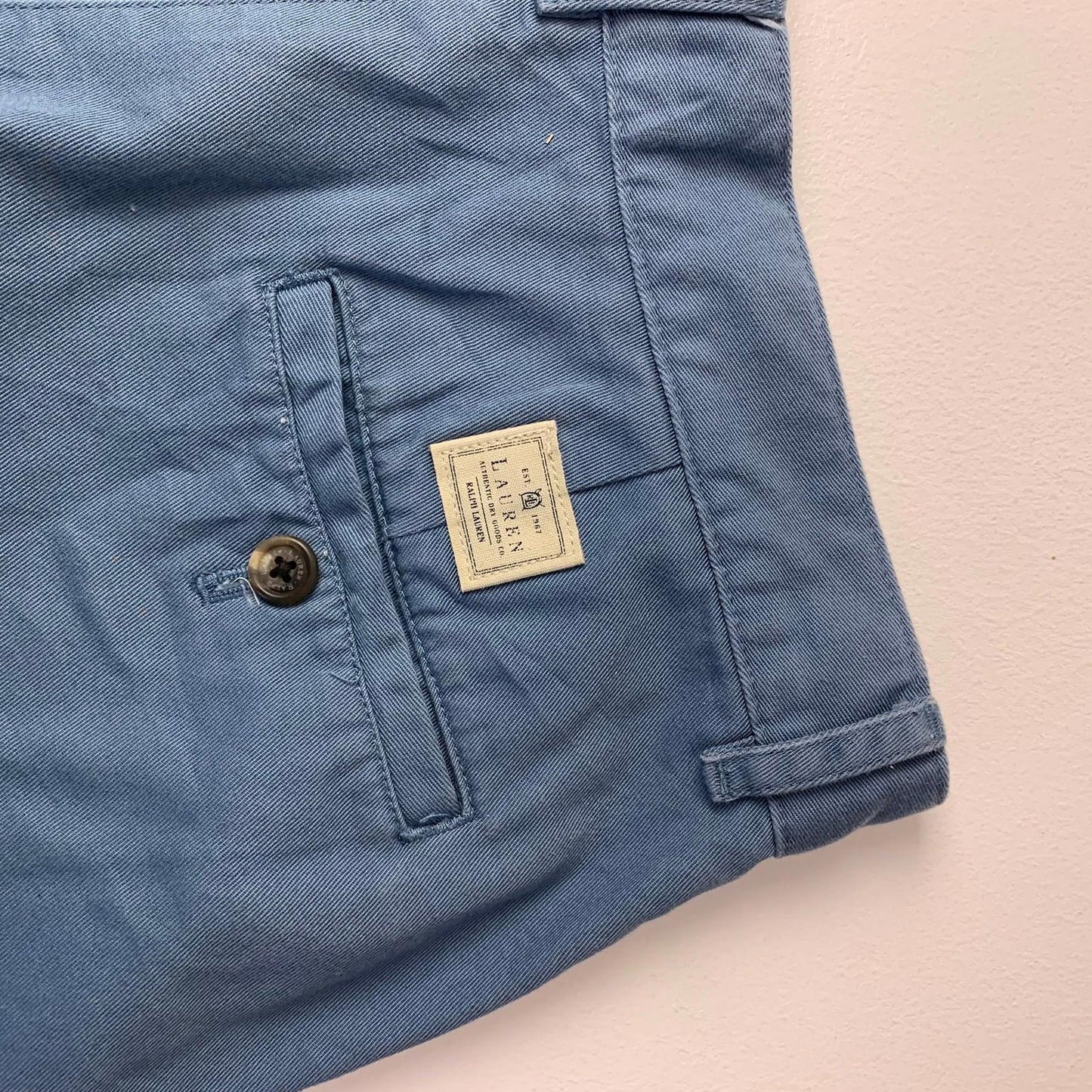 Lauren Ralph Lauren Women's Chino Bermuda Shorts Blue Cotton USA 4 UK 8
