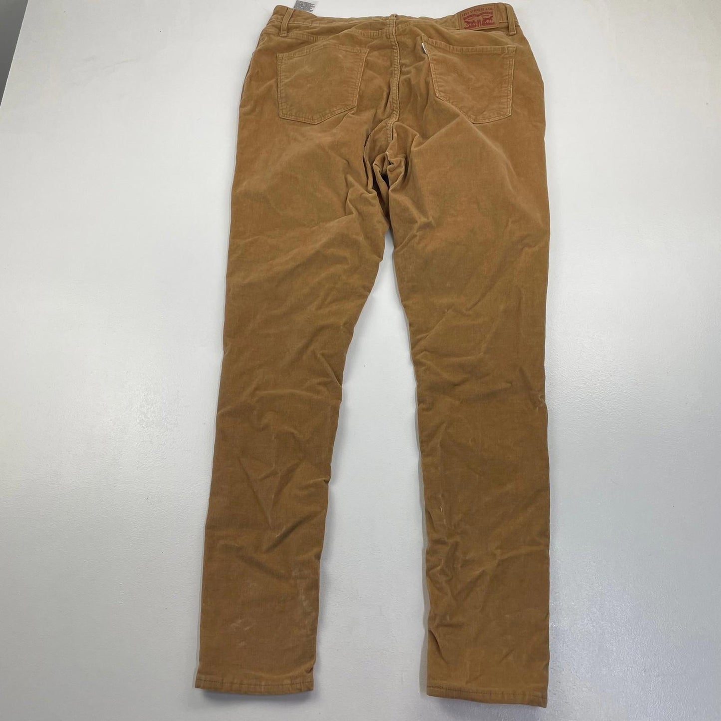 Levi's 721 High Rise Skinny Corduroy Trousers Button Fly Brown Women UK 12