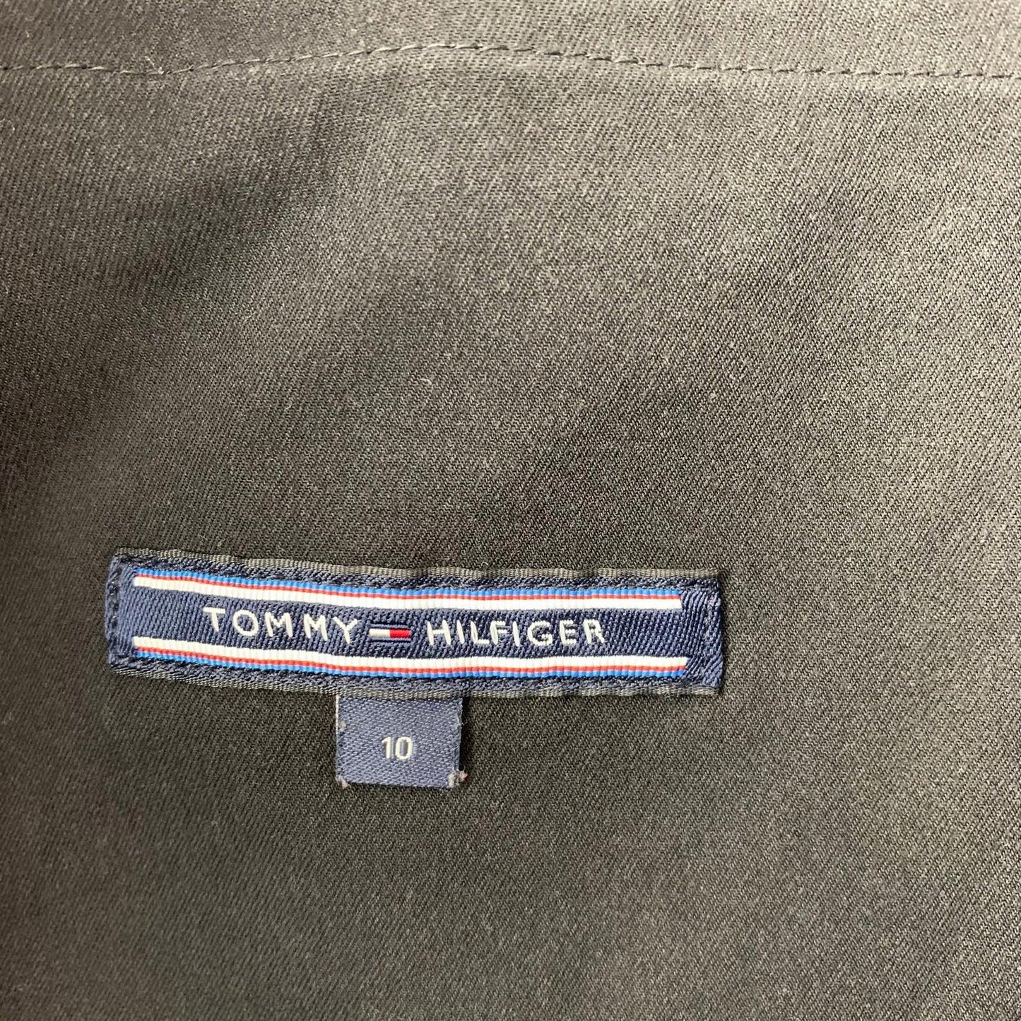 Tommy Hilfiger Trousers Straight Leg Zip Pockets Black Women UK 14