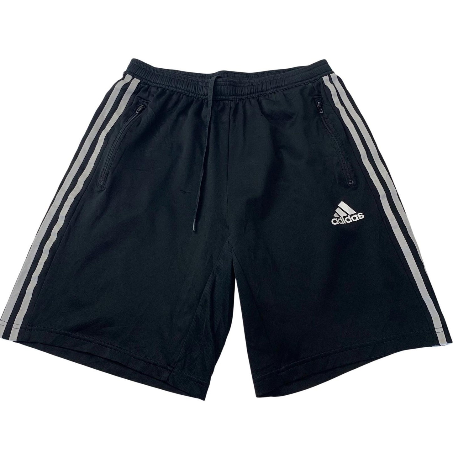 ADIDAS Primeblue Aeroready Athletic Shorts Black Striped Mens Medium M
