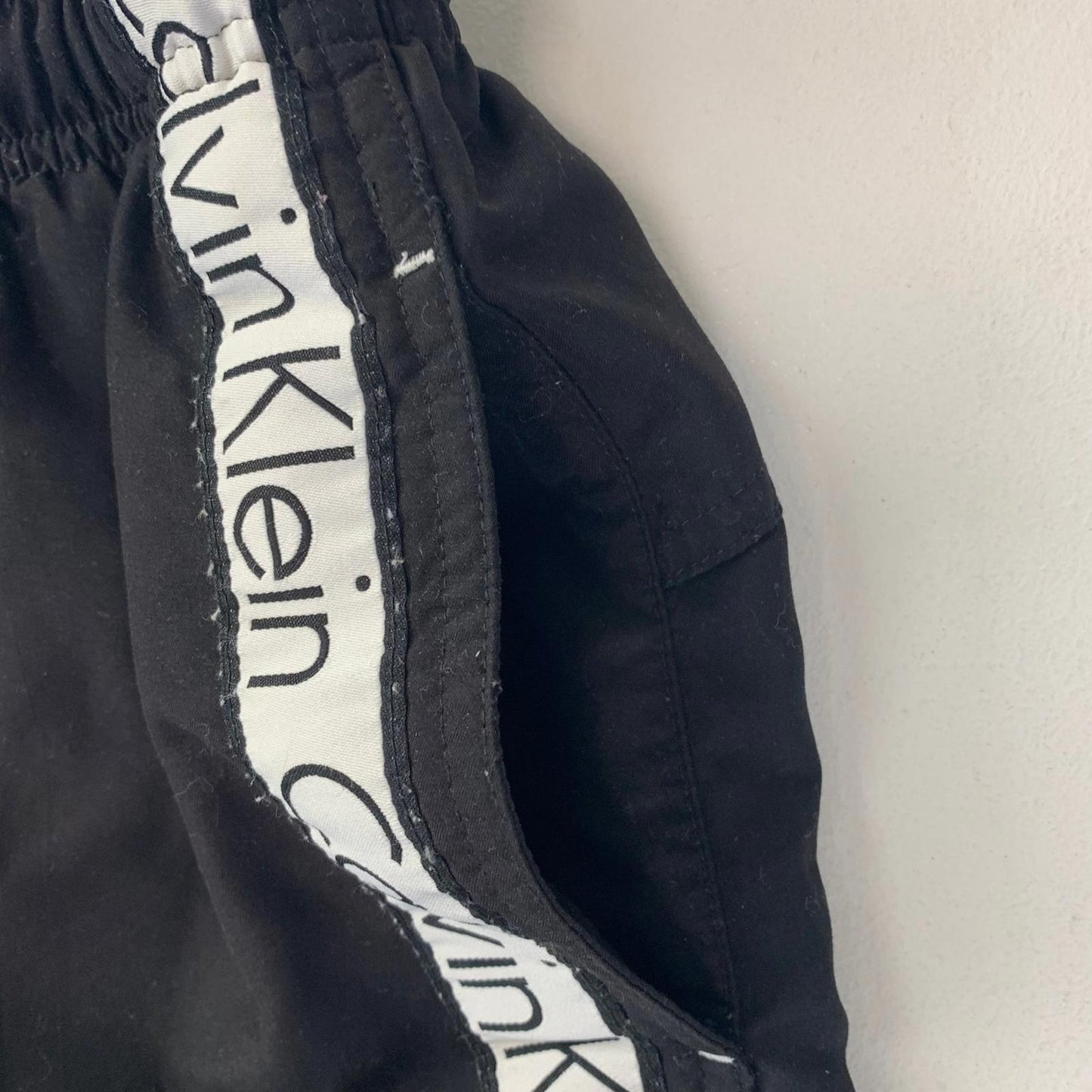 Calvin Klein Swim Shorts Elastic Waist Black Mens Large