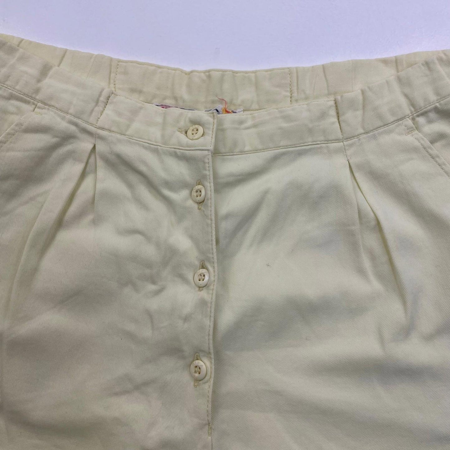 FILA Button Up Sport Shorts Casual Yellow Women Size GB 10