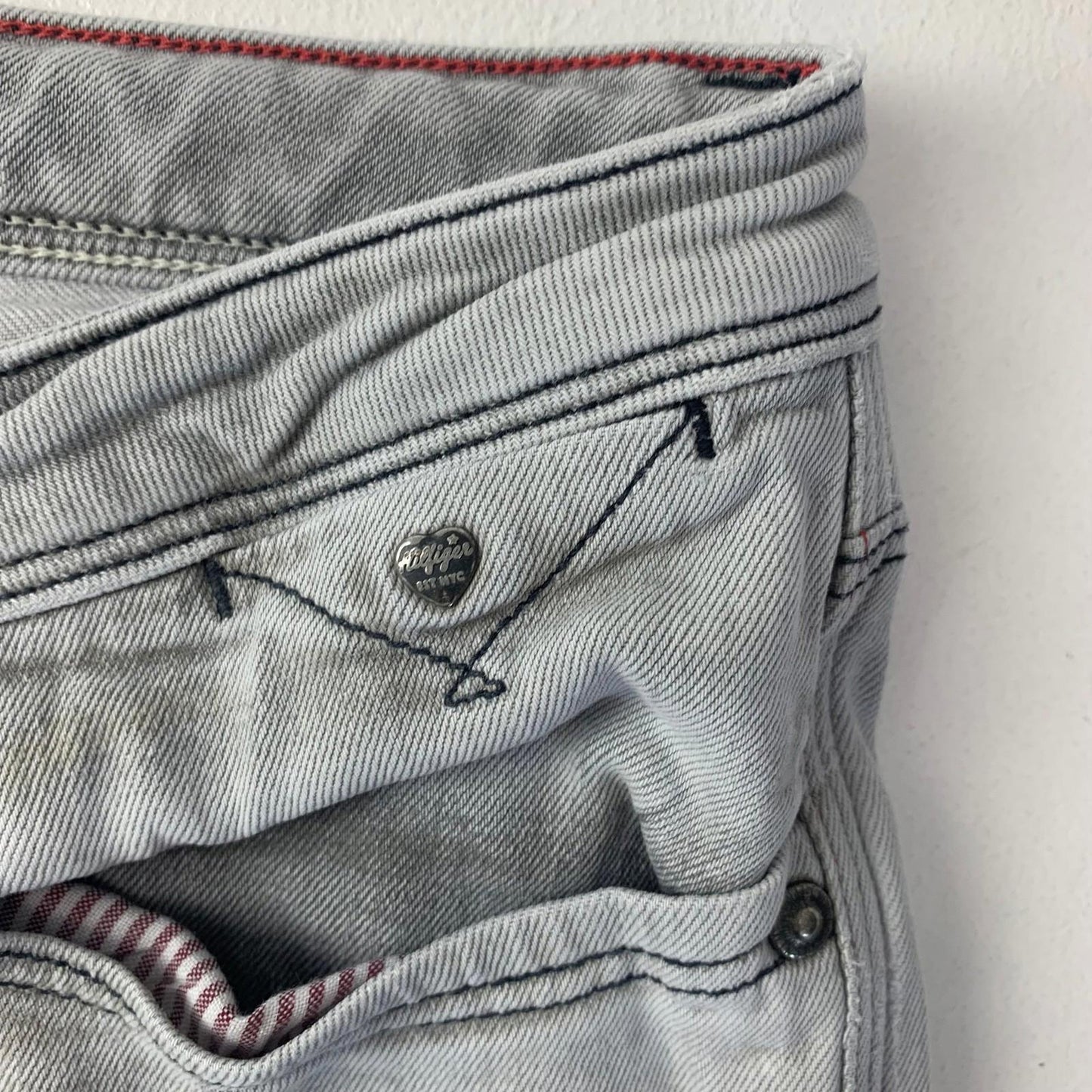 Tommy Hilfiger Denim Cut-Off Casual Grey Shorts Women Size 30