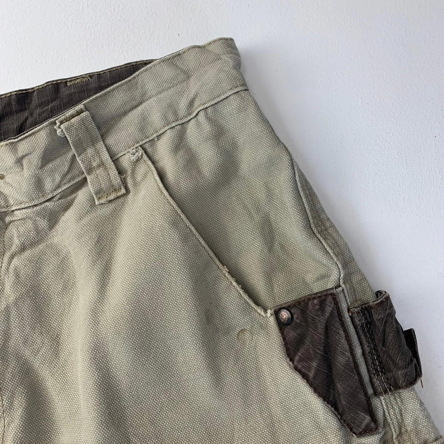 Red Kap Cargo Shorts Workwear Utility Beige Men's Size 32