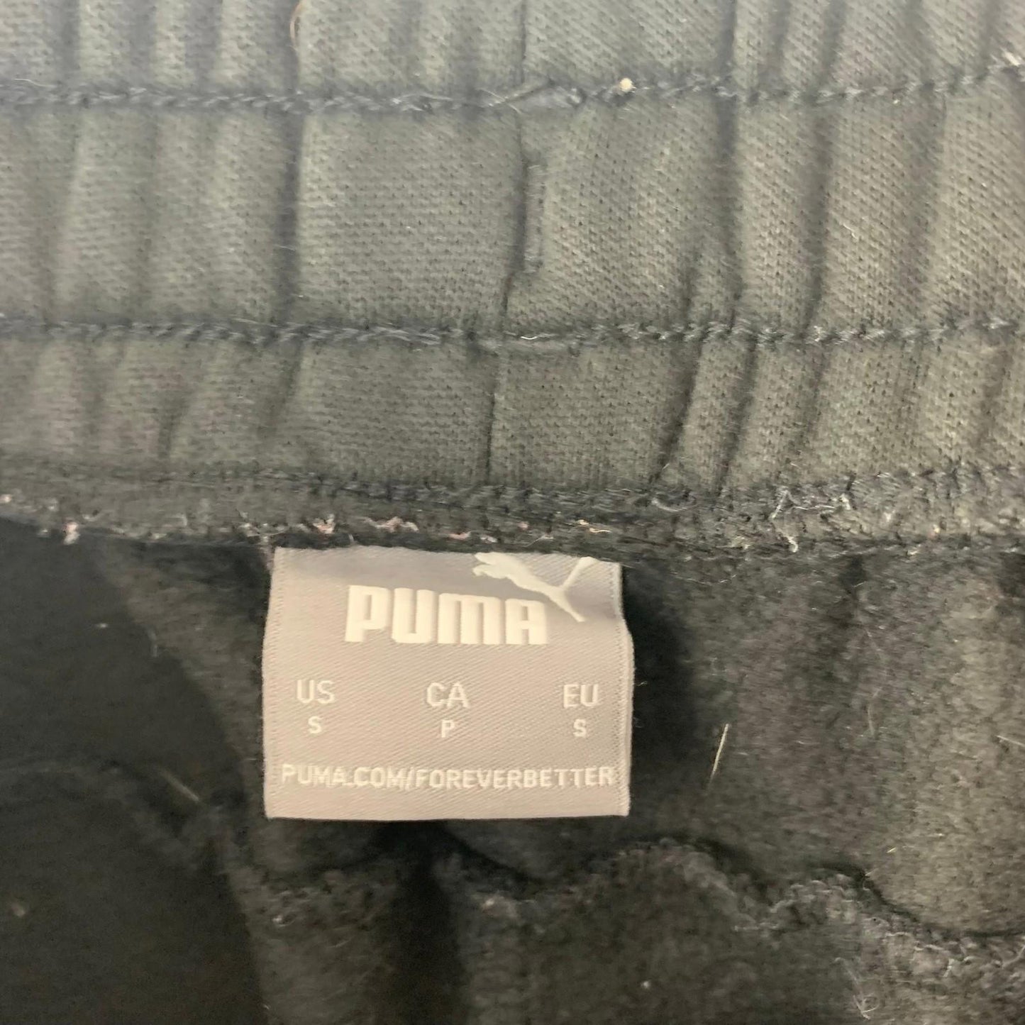 Puma Jogger Sweatpants Elastic Waist Black Mens S