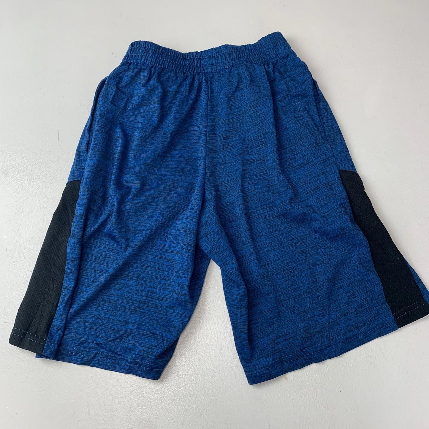 Champion Boys Activewear Athletic Shorts Blue Black Elastic Waist 10/12