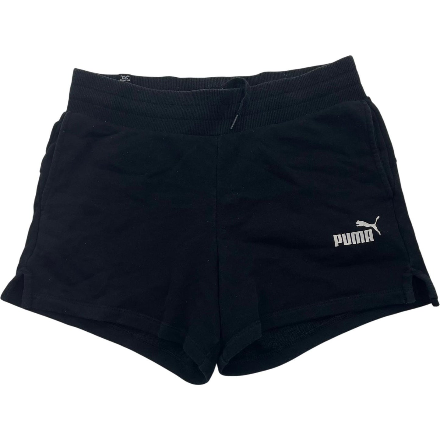 PUMA Women's Athletic Shorts Drawstring Black UK 10
