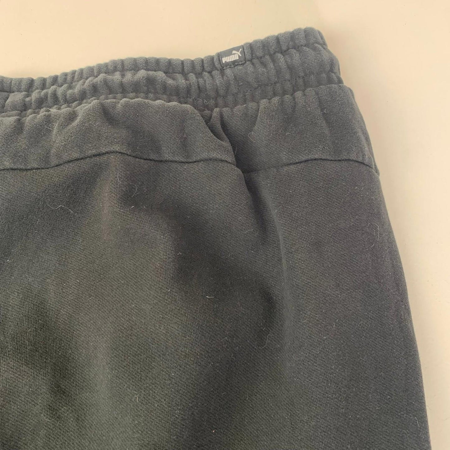 PUMA Jogger Trousers Casual Elastic Waist Black Mens Large