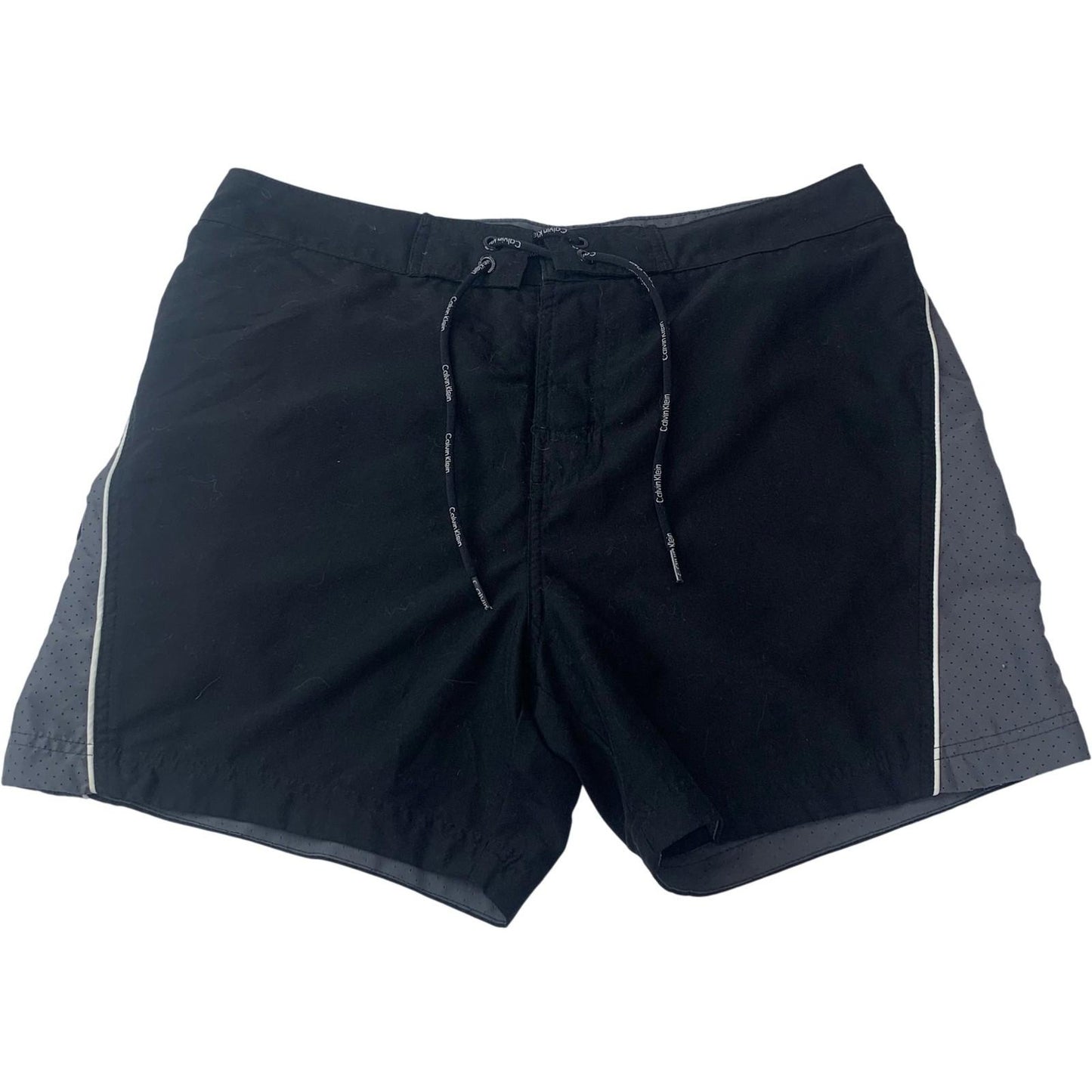 Calvin Klein Swim Shorts Black Grey Drawstring Active Mens M
