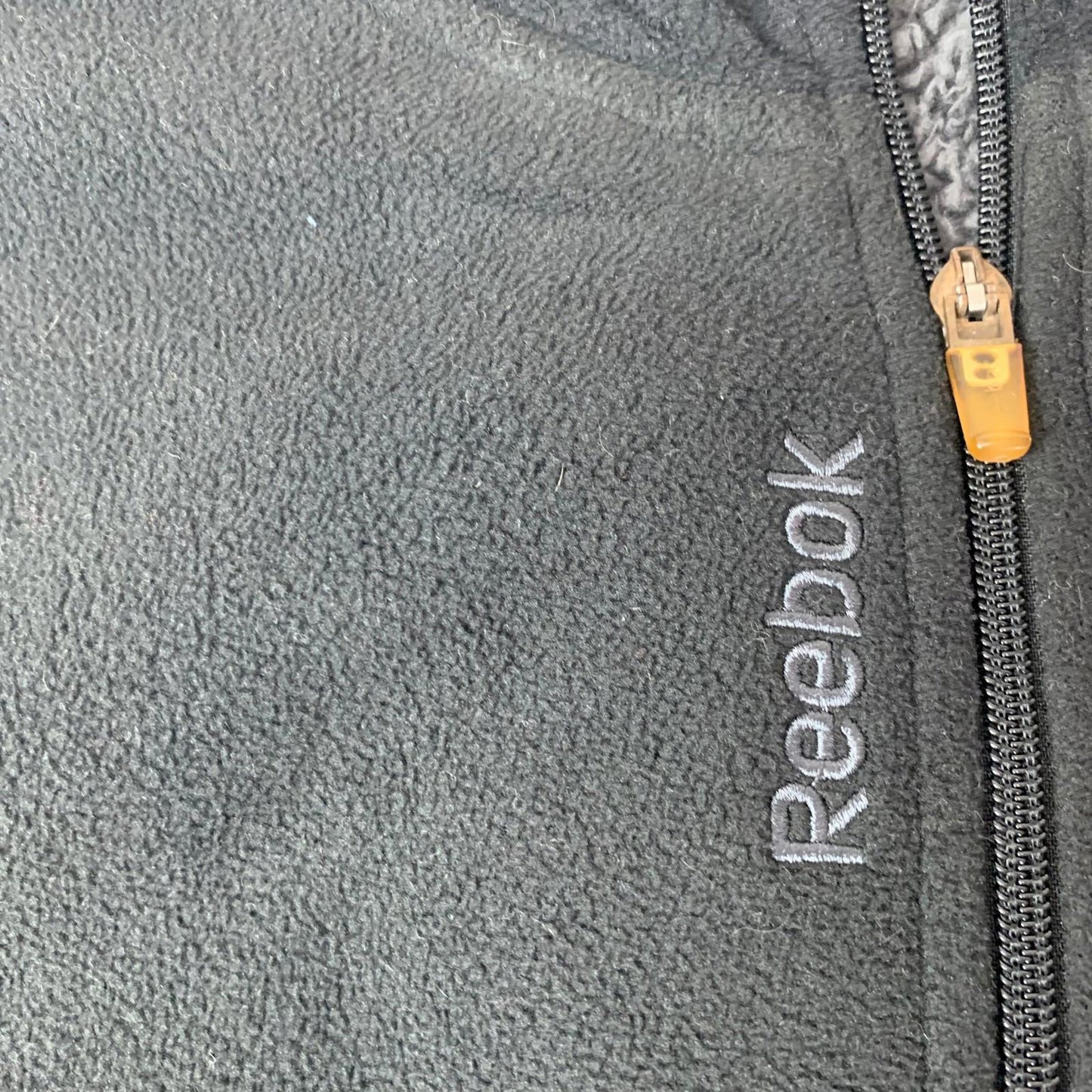 Reebok Fleece Jacket Sherpa Lined Black Zip Up Casual Style Men's M