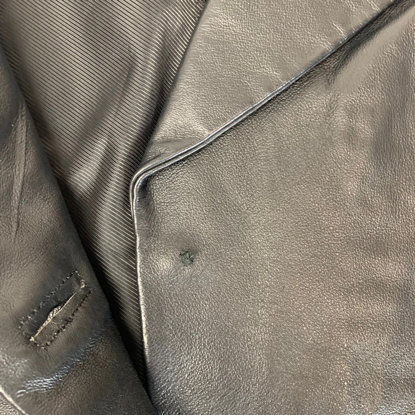 Women’s Black Leather Jacket / Large / Made in Italy