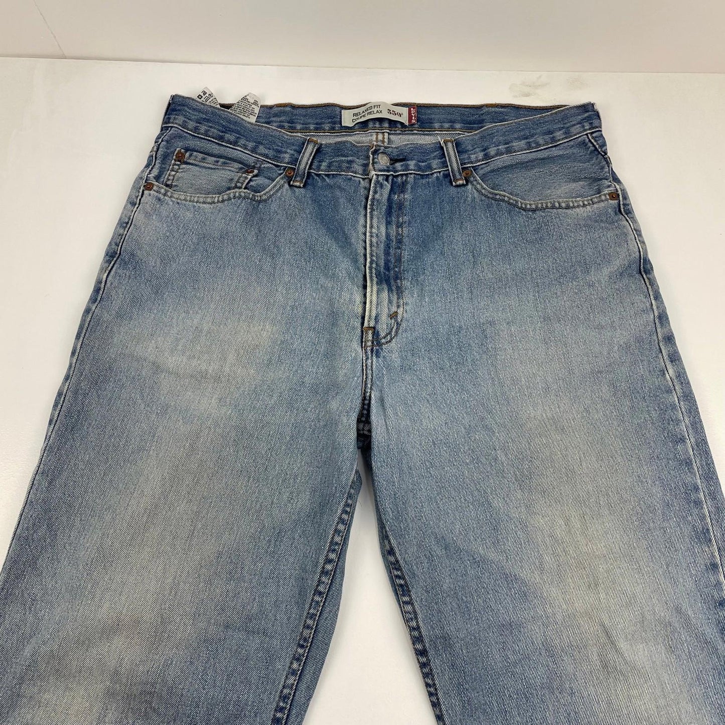 LEVI'S 550 Jeans Relaxed Fit Vintage Blue Light Wash Mens W38 L30