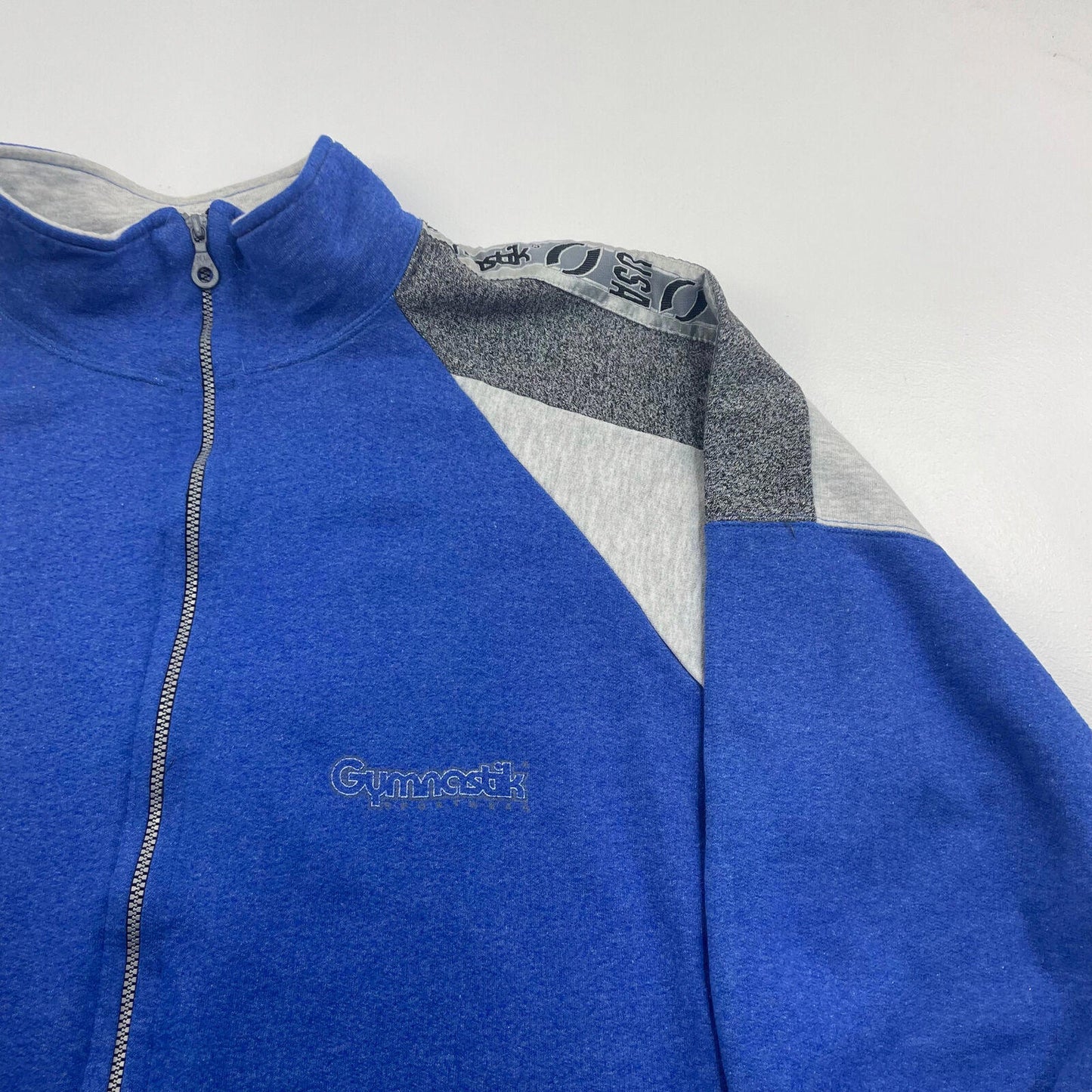 Men’s Vintage Blue GYMNASTIK Full Zip Track Jacket Sweatshirt , Size XL
