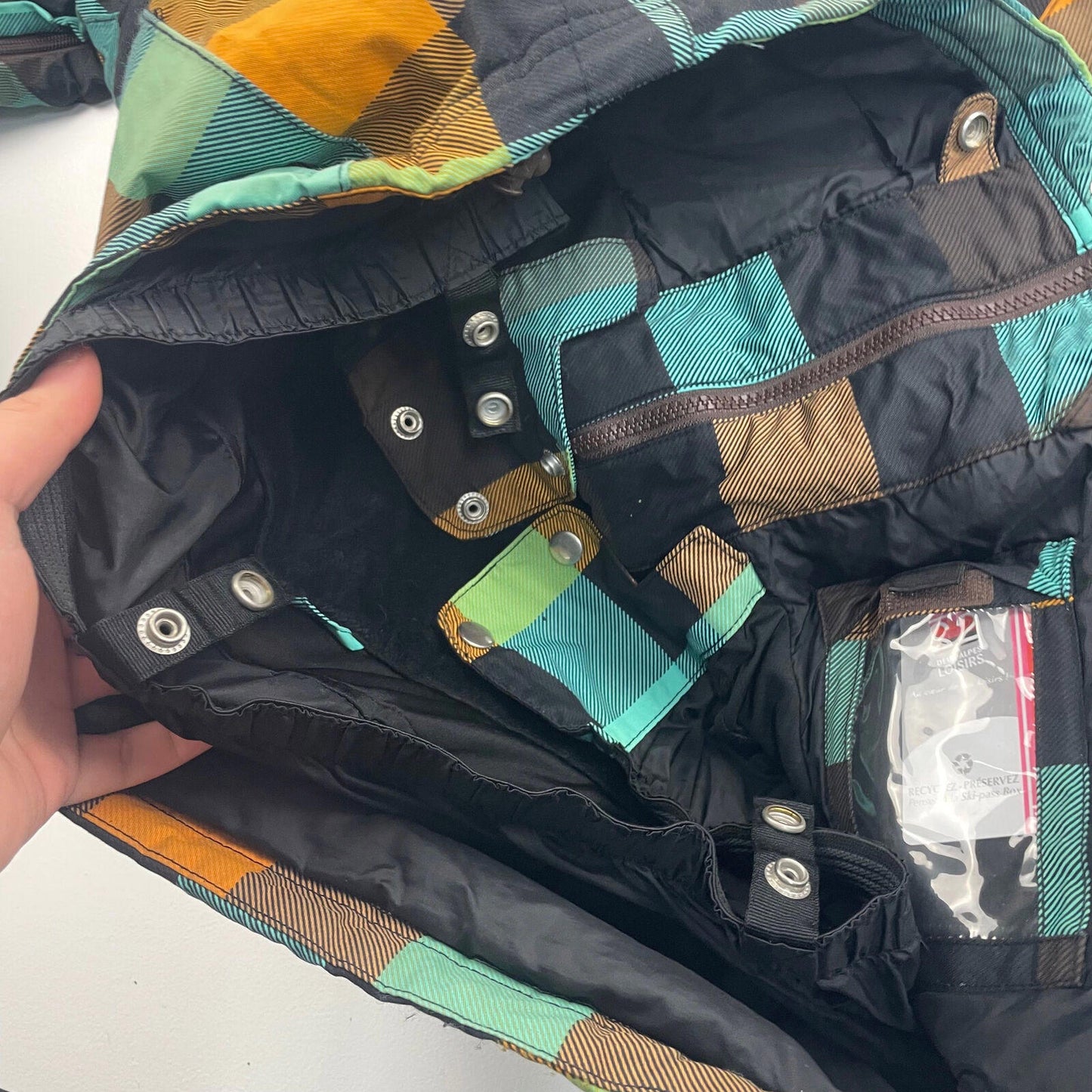 Men’s BILLABONG Multicoloured Tartan Sorient Ski Jacket , Size M