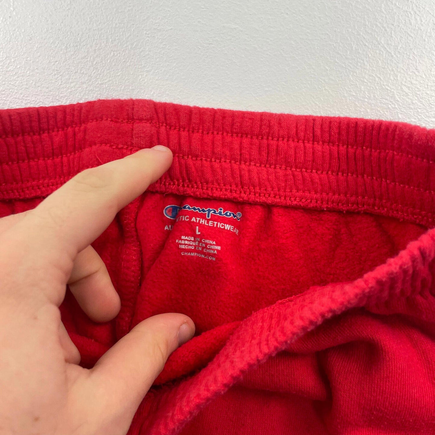 Boys CHAMPION Red & Black Joggers , Sweatpants , Size Youth L