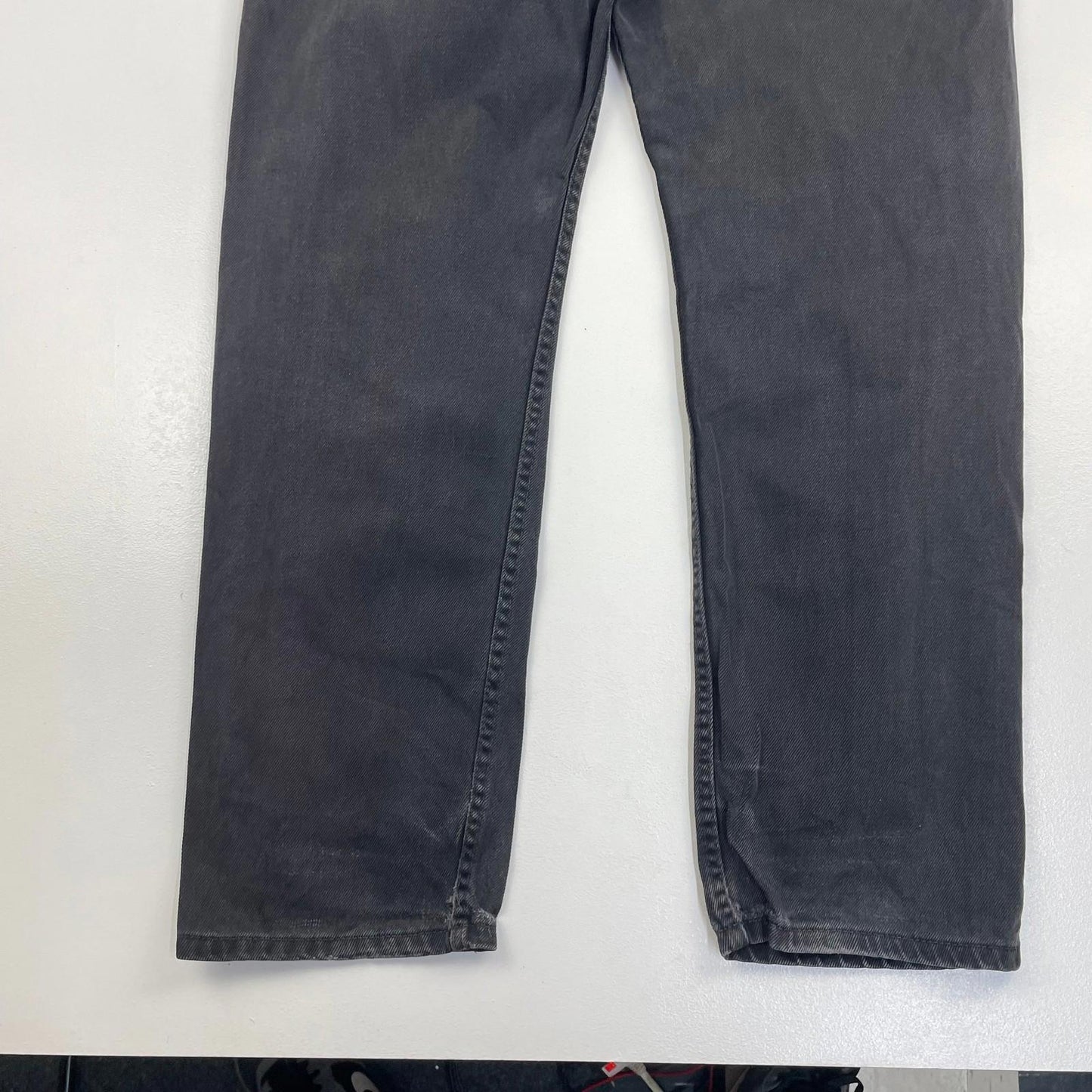 Levi's 505 Regular Fit Straight Leg Black Denim Jeans Mens W36 L30