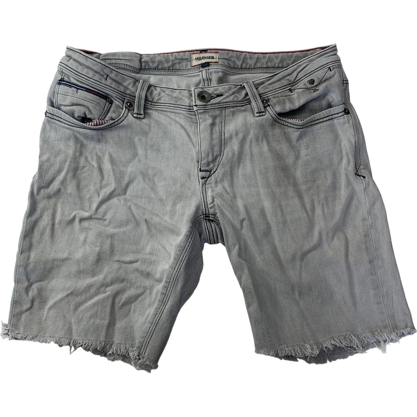 Tommy Hilfiger Denim Cut-Off Casual Grey Shorts Women Size 30