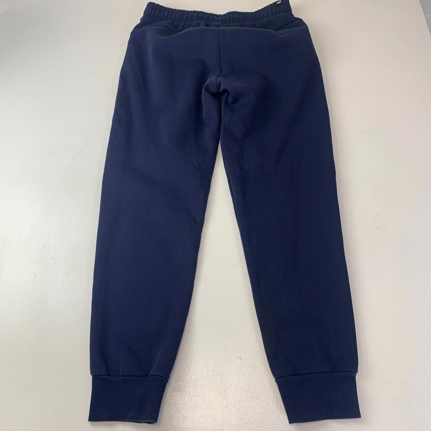 Puma Joggers Athletic Elastic Waist Cuffed Navy Blue Mens L