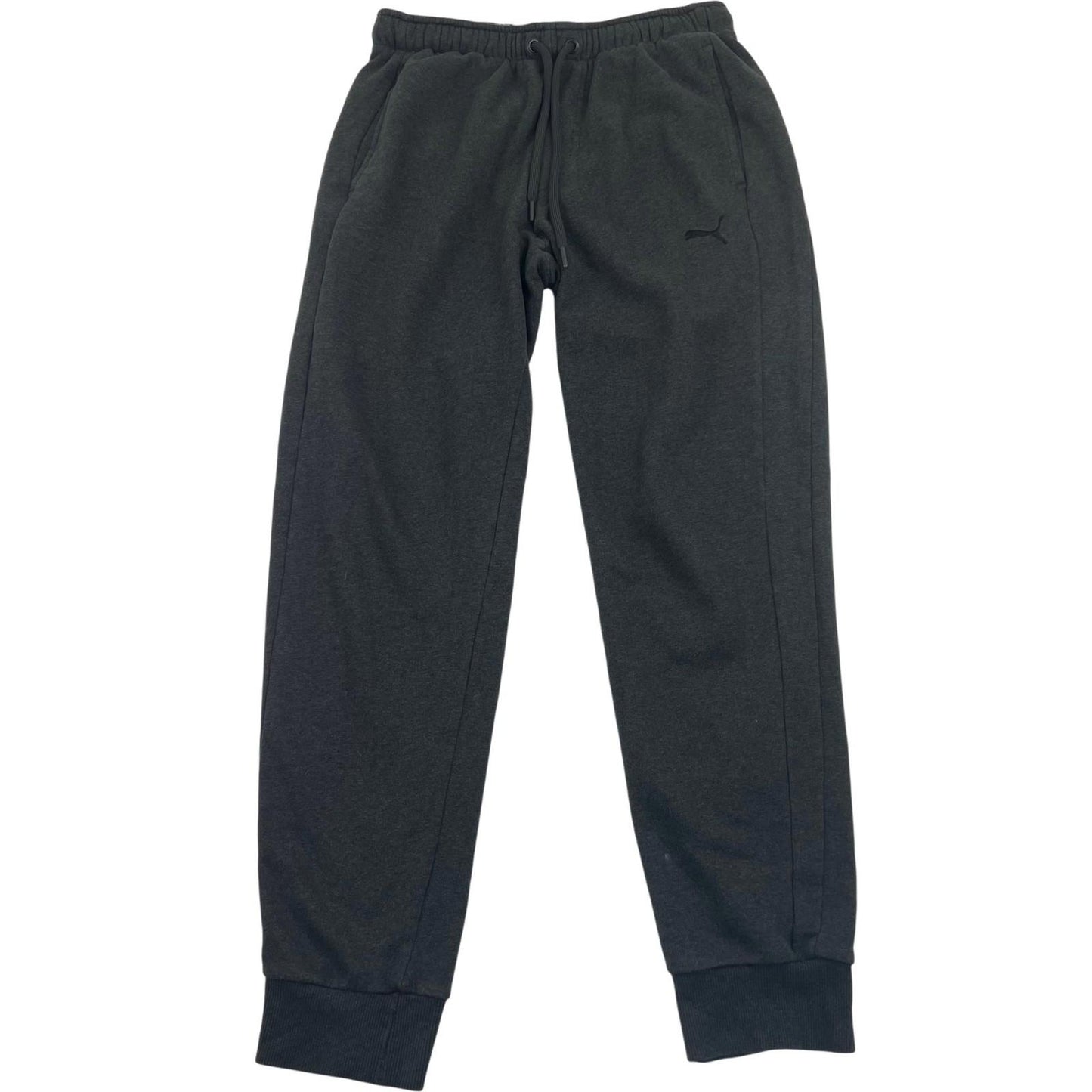 PUMA Jogger Trousers Elastic Waist Drawstring Grey Activewear Mens M