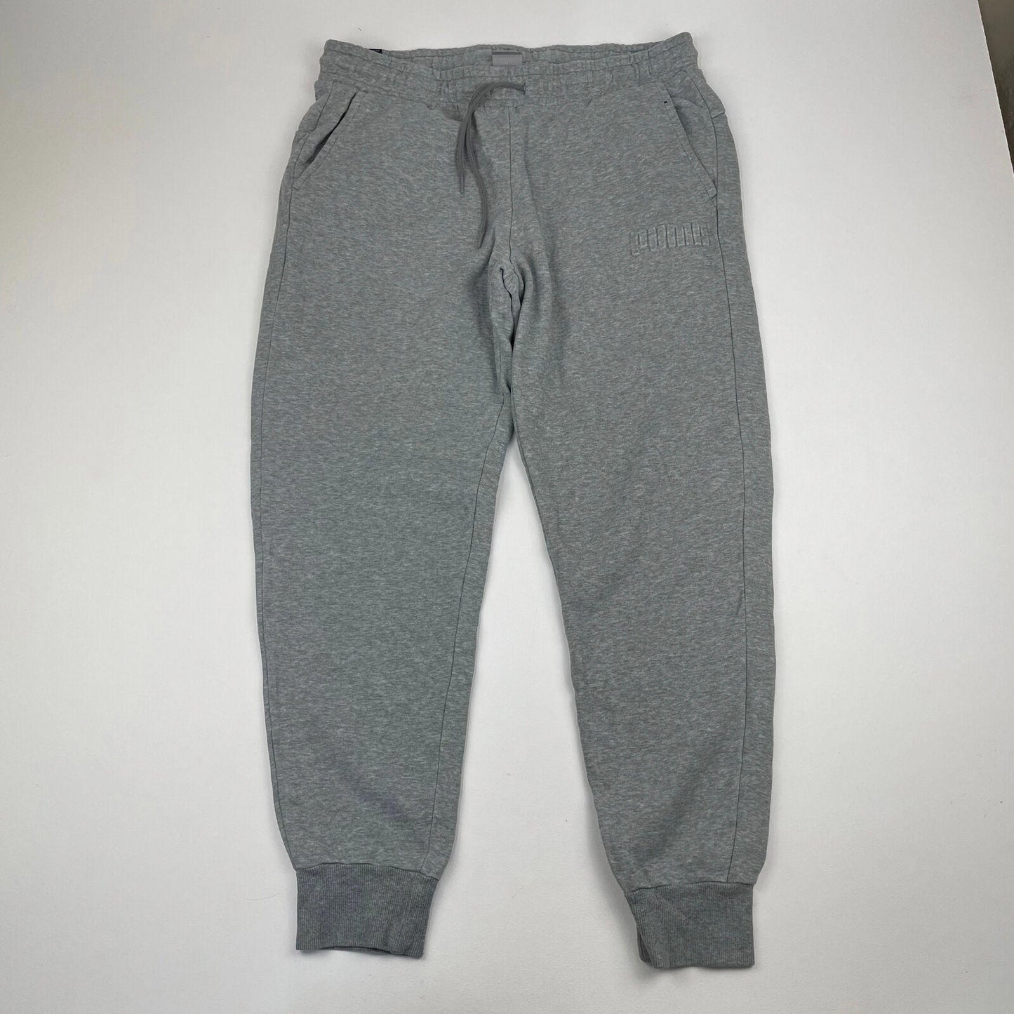 Men’s Grey PUMA Embossed Logo Joggers , Sweatpants , Size XL