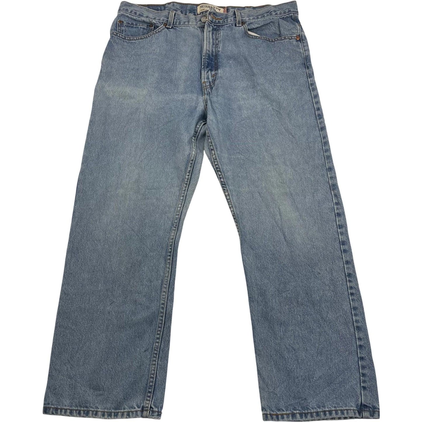 LEVI'S 505 Regular Fit Jeans Light Wash Straight Blue Mens W38 L29